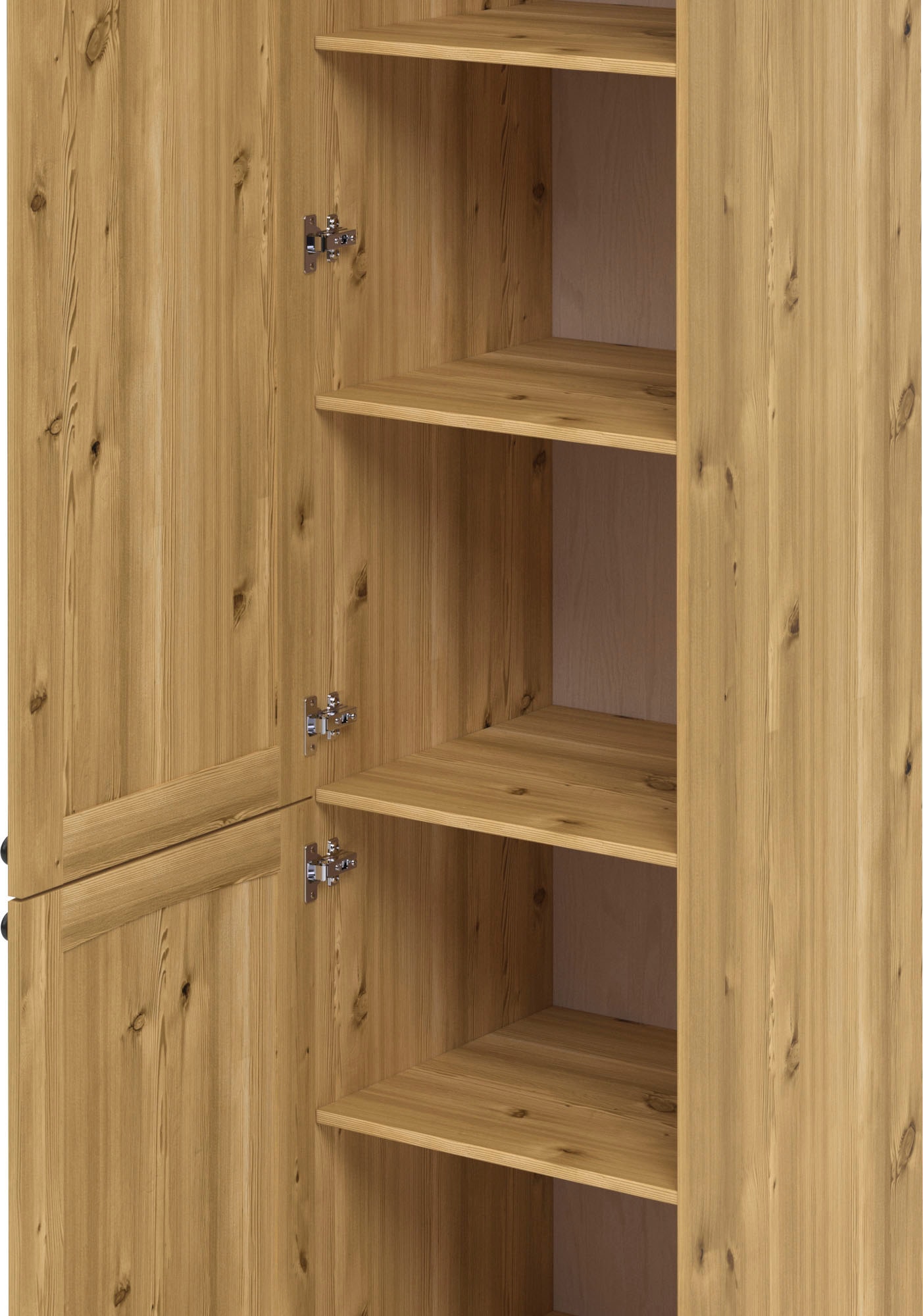 KOCHSTATION Hochschrank »KS-Osby«, (1 St.), Kiefer massiv, Breite 50 cm, 2 Türen, 4 Einlegeböden
