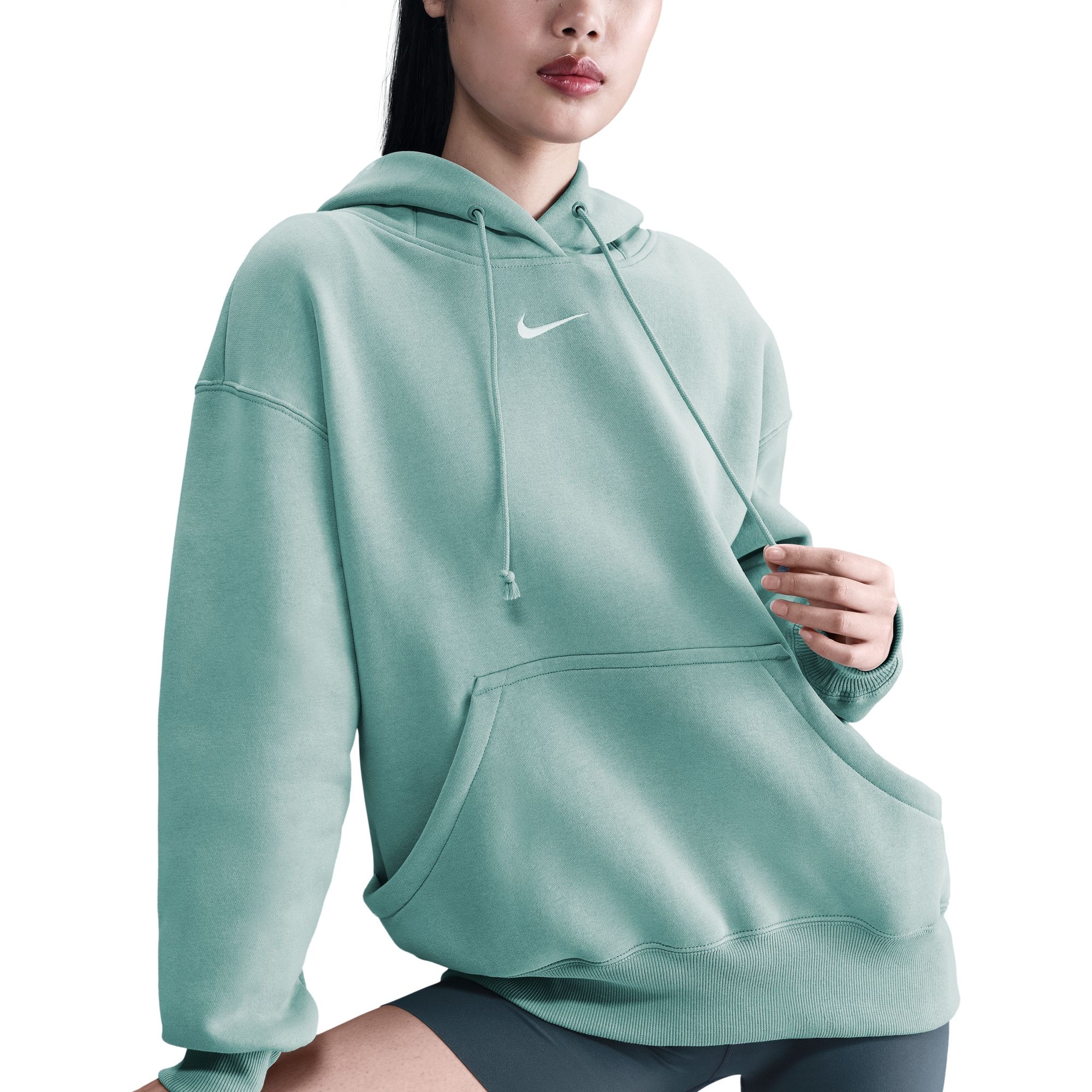 Nike Sportswear Kapuzensweatshirt »W NSW PHNX FLC OS PO HOODIE«, mit Rundhalsausschnitt, Oversize Passform, sportlicher Stil
