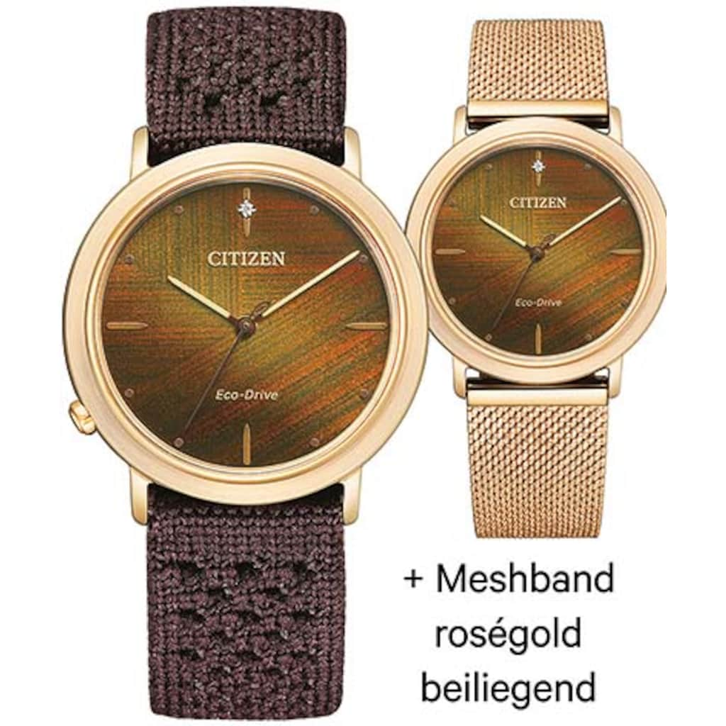 Citizen Solaruhr »EM1003-48X«, (Set, 2 tlg., mit Wechselband)