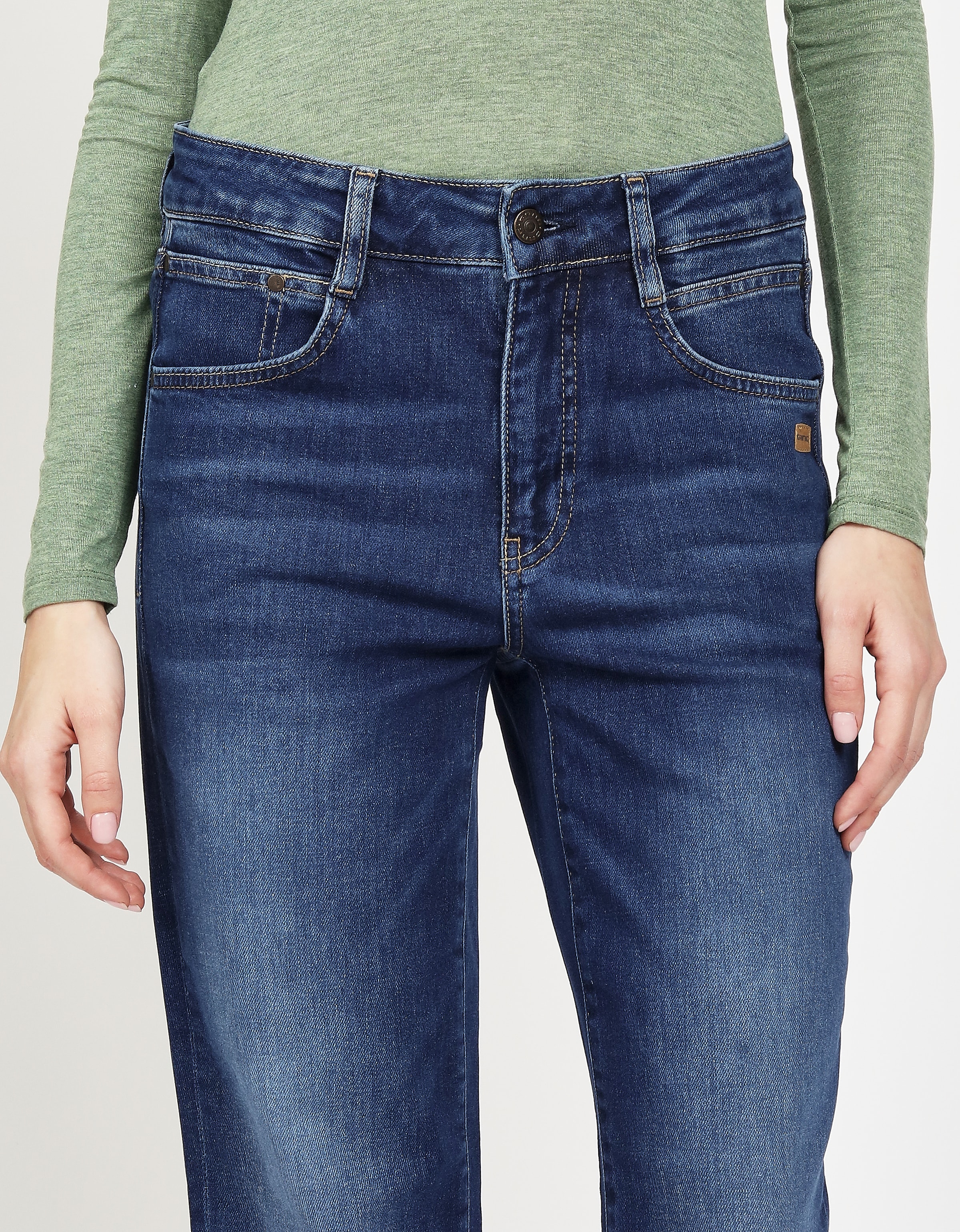 GANG Straight-Jeans »94SOLEY«, exklusives Design ohne Turn-up am Beinabschluss