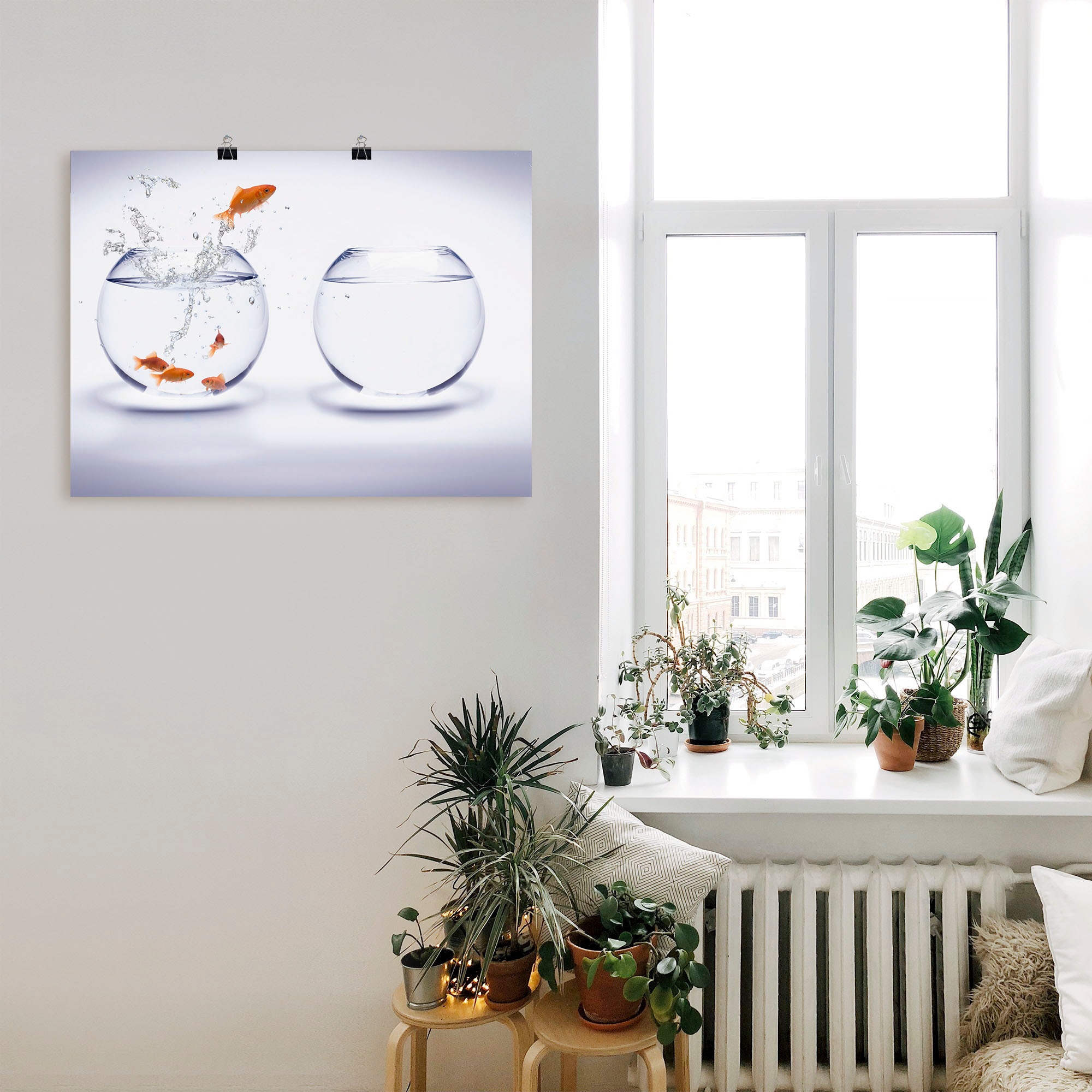 Artland Poster »Goldfischaquarium« Wassertiere 1 Stk. tlg. ohne Rahmen