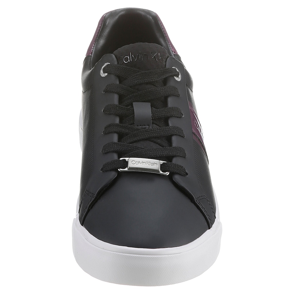 Calvin Klein Sneaker »LOW PROFILE VULC LACE UP«, in monochromem Look, Freizeitschuh, Halbschuh, Schnürschuh
