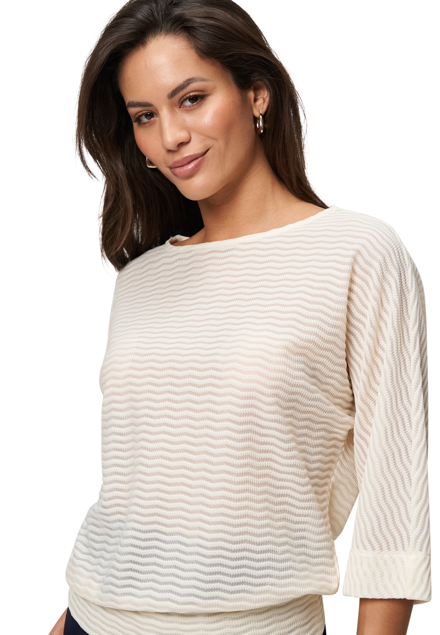 Zero Sweatshirt »Sweatshirt mit Strukturmuster«
