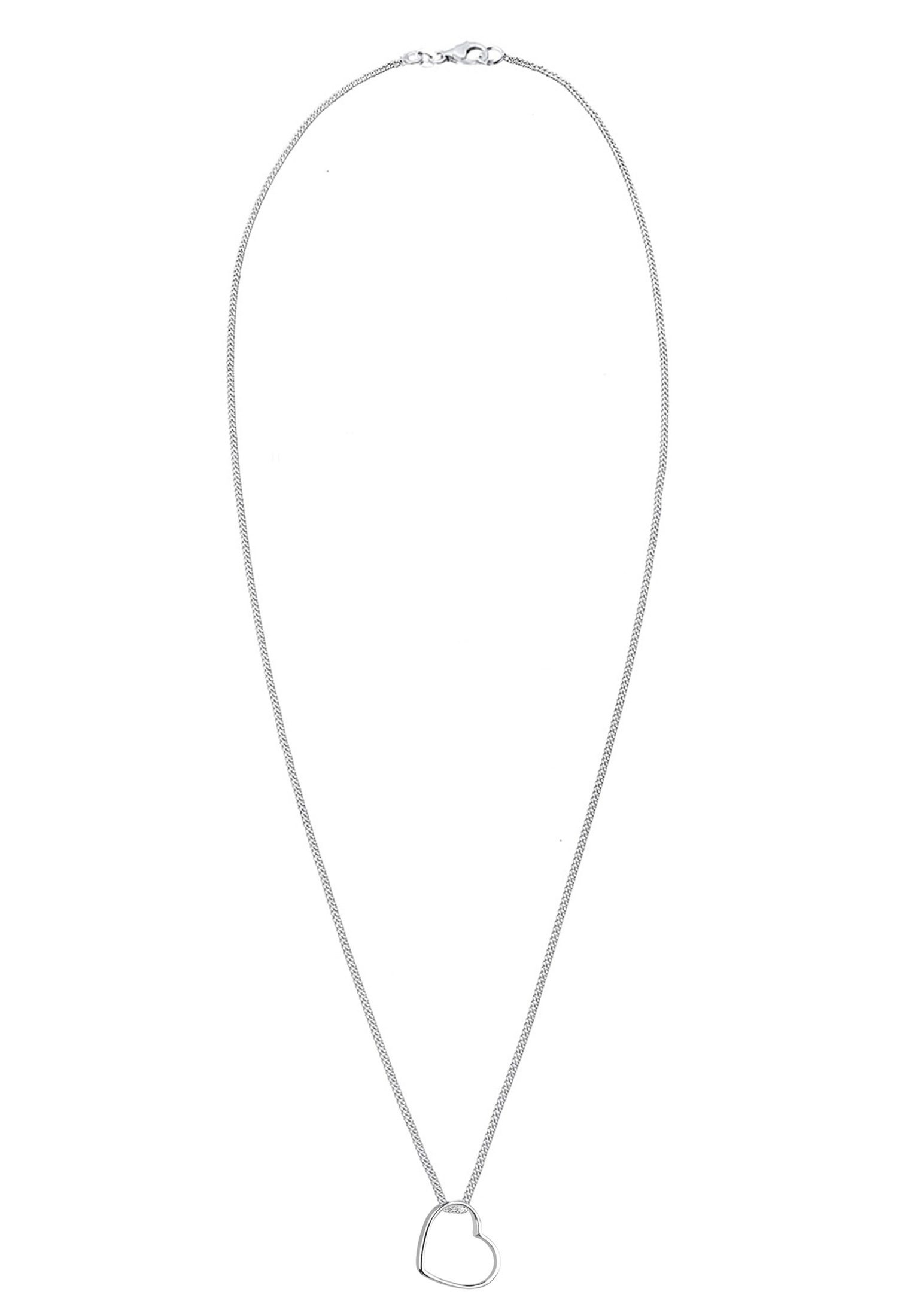 Elli Kette mit Anhänger »Halskette Herz Cut Out 925 Sterling Silber«