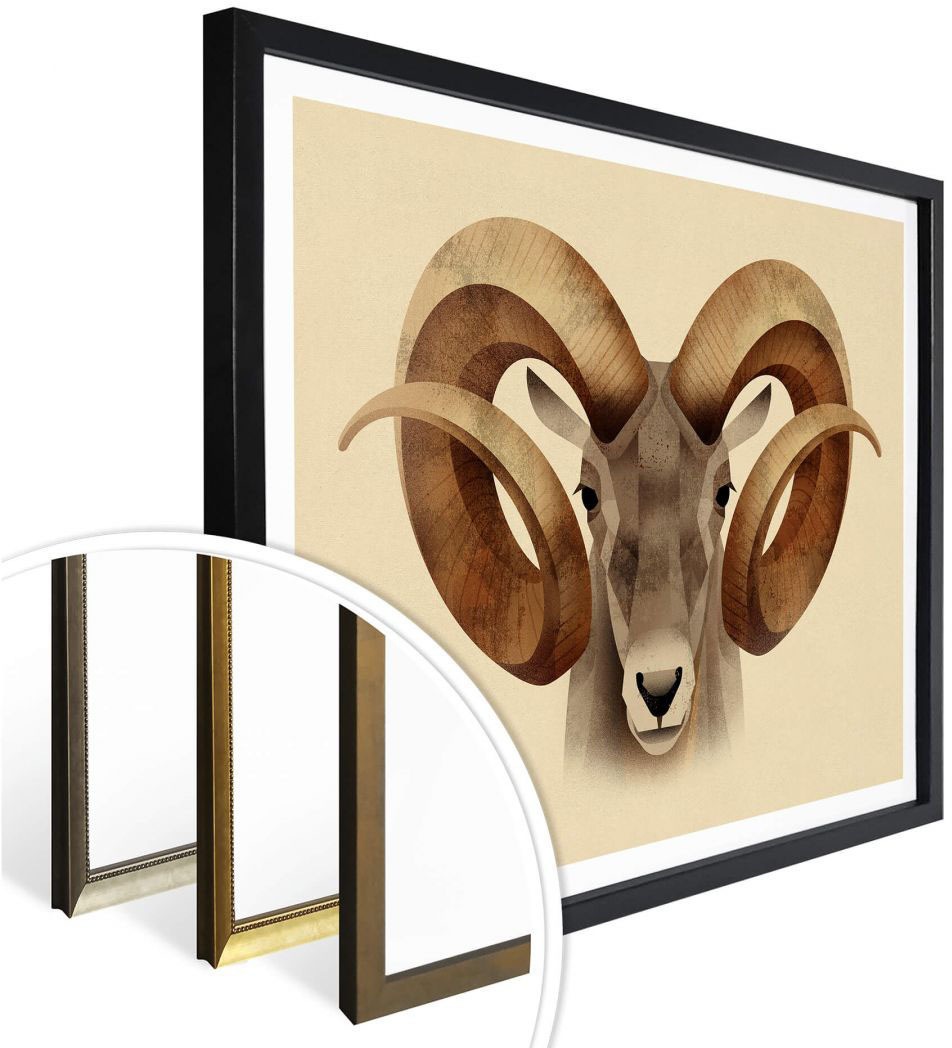 Wall-Art Poster »Urial«, Schriftzug, (1 St.), Poster, Wandbild, Bild, Wandposter