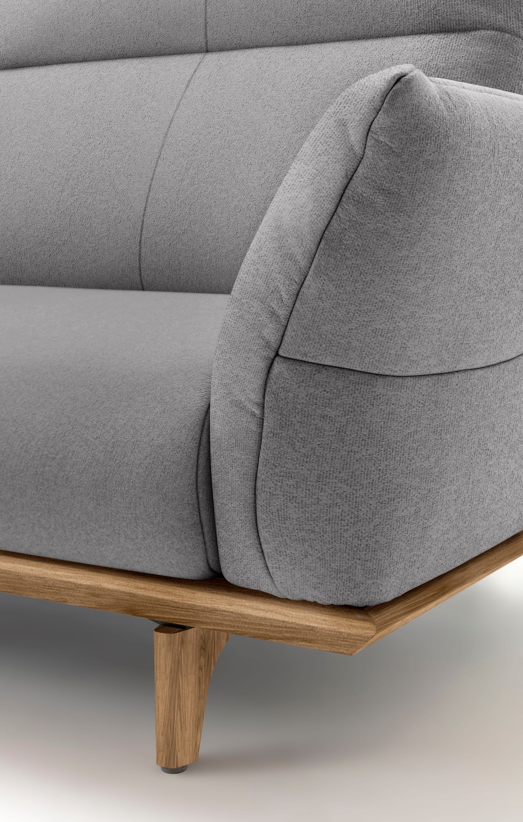 Creation BY ROLF BENZ 3-Sitzer »CR.460 Designsofa mit erstklassigem Sitzkomfort« Sockel in Nussbaum, Füße Nussbaum, Breite 208 cm