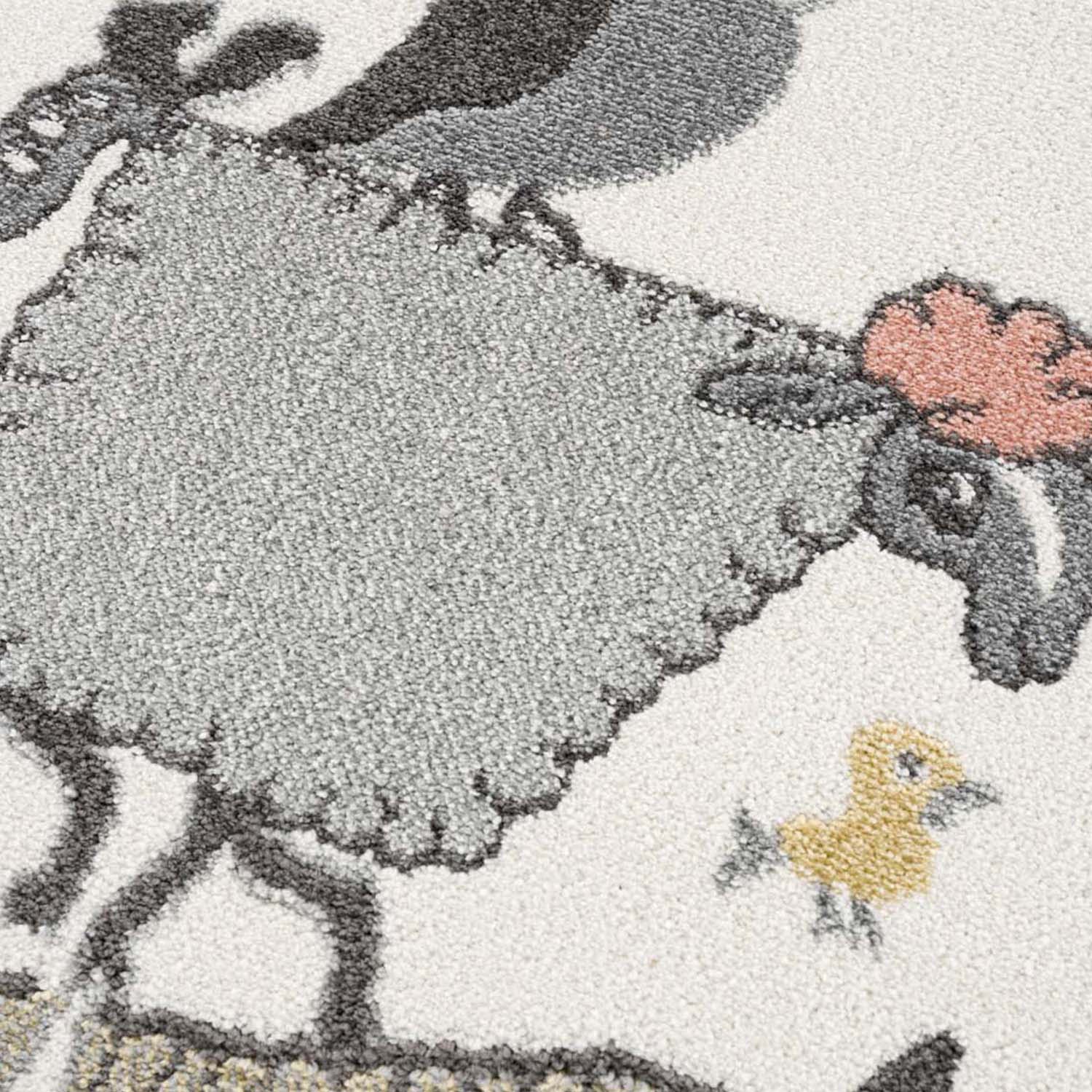 Carpet City Kinderteppich »Anime9394«, rund, 11 mm Höhe, Spielteppich mit Tieren, Weicher Flor, Pflegeleicht, Kinderzimmer