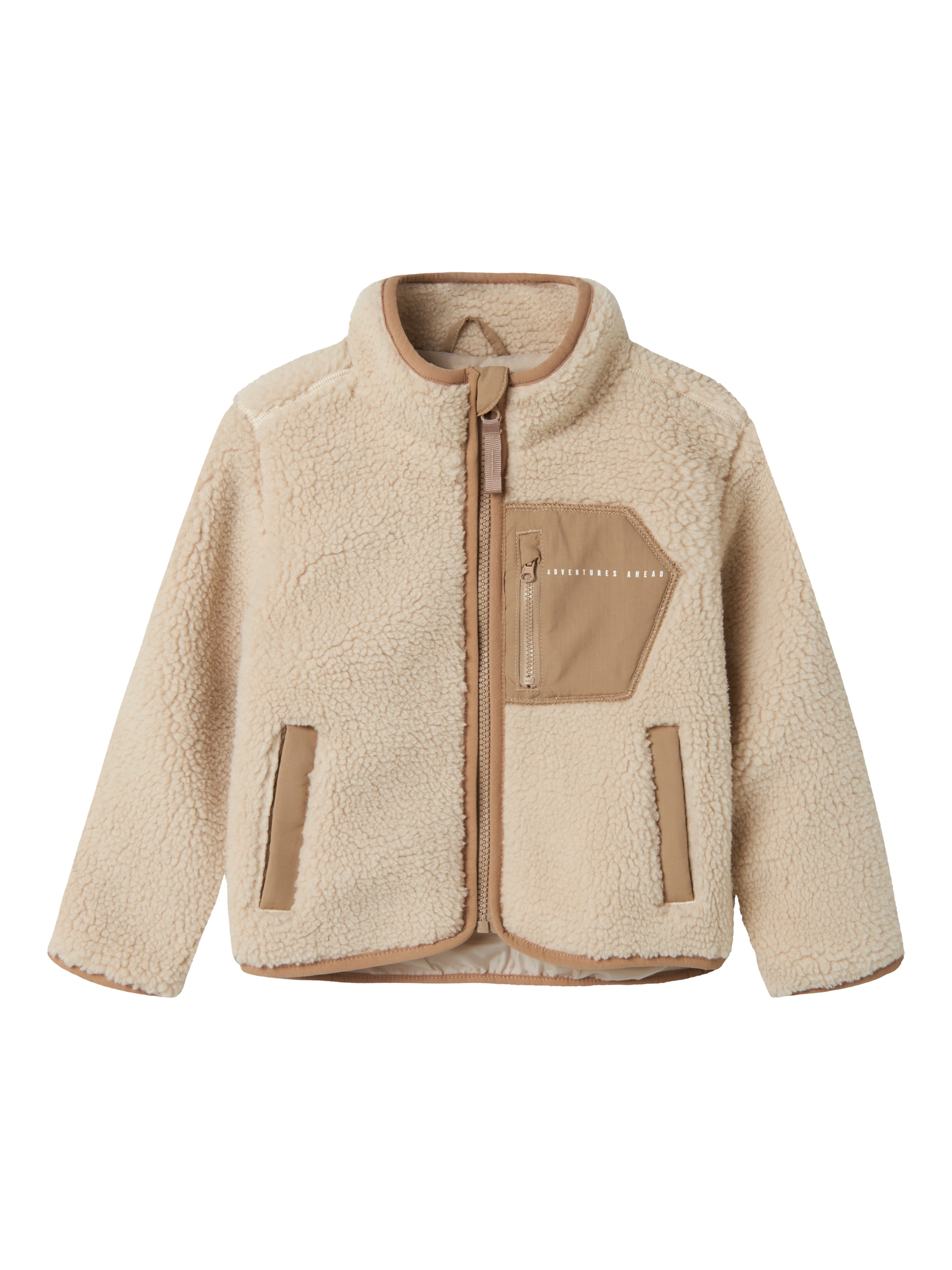 Name It Strickfleecejacke »NMNMATTIA SHERPA JACKET PB«, ohne Kapuze