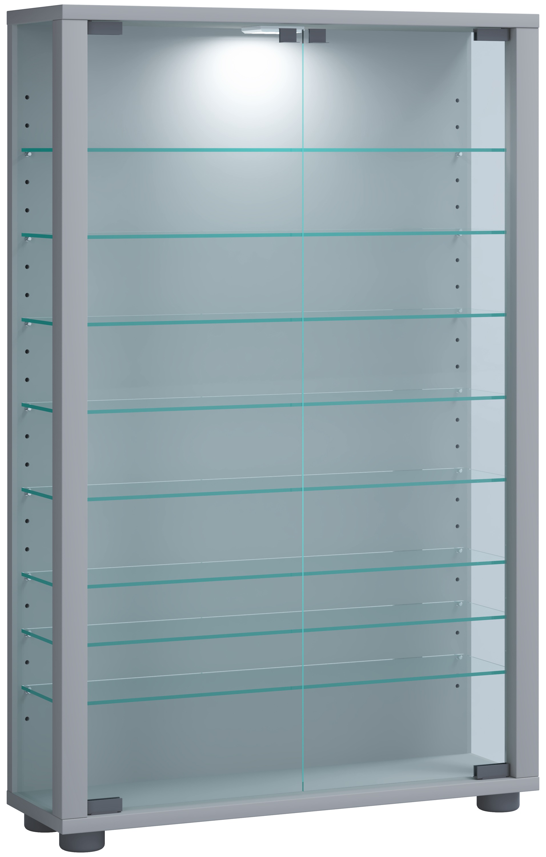 VCM Standvitrine »Holz Glas Stand Vitrine Sammelvitrine Lumo Mini«