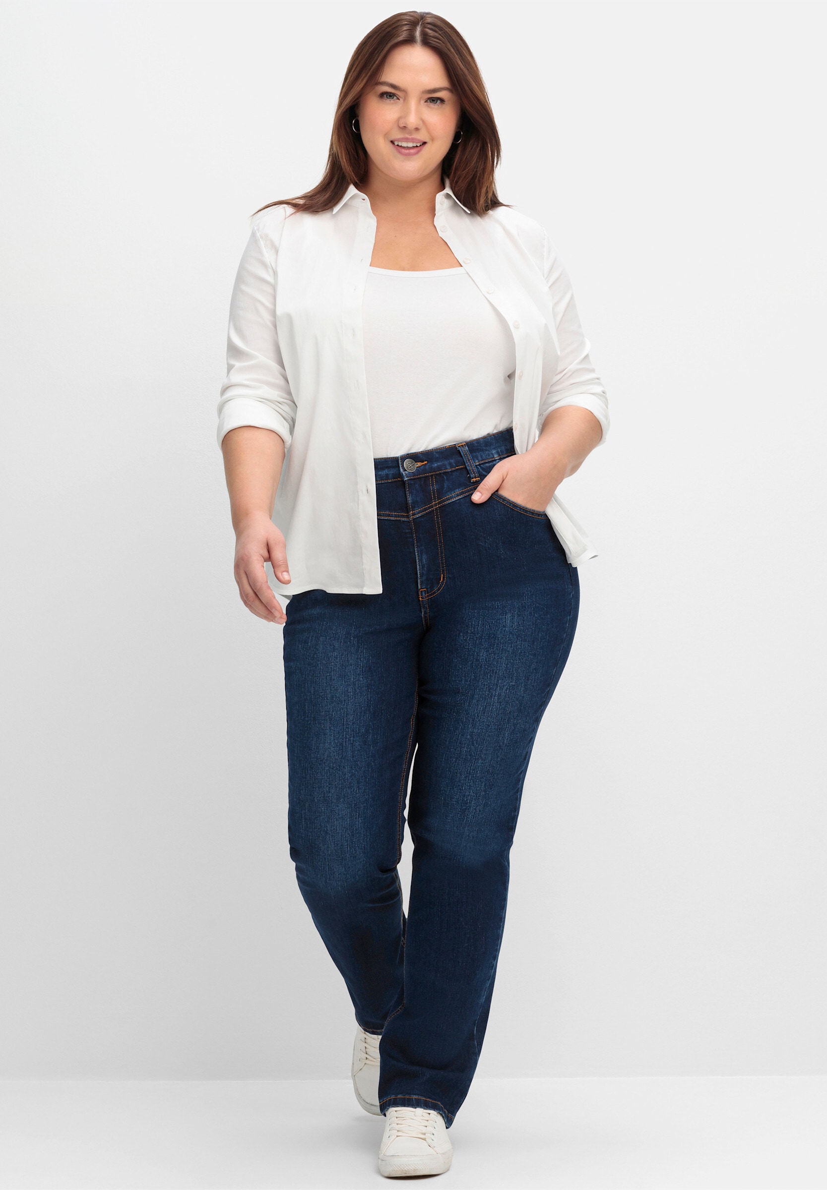 Sheego 5-Pocket-Jeans »Stretch-Jeans Shaping-Jeans mit geradem Bein« mit Bodyforming-Effekt