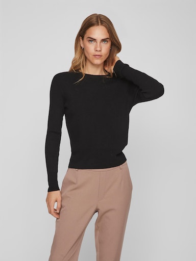 Rundhalspullover »VICOMFY O-NECK L/S KNIT TOP/SU - NOOS«
