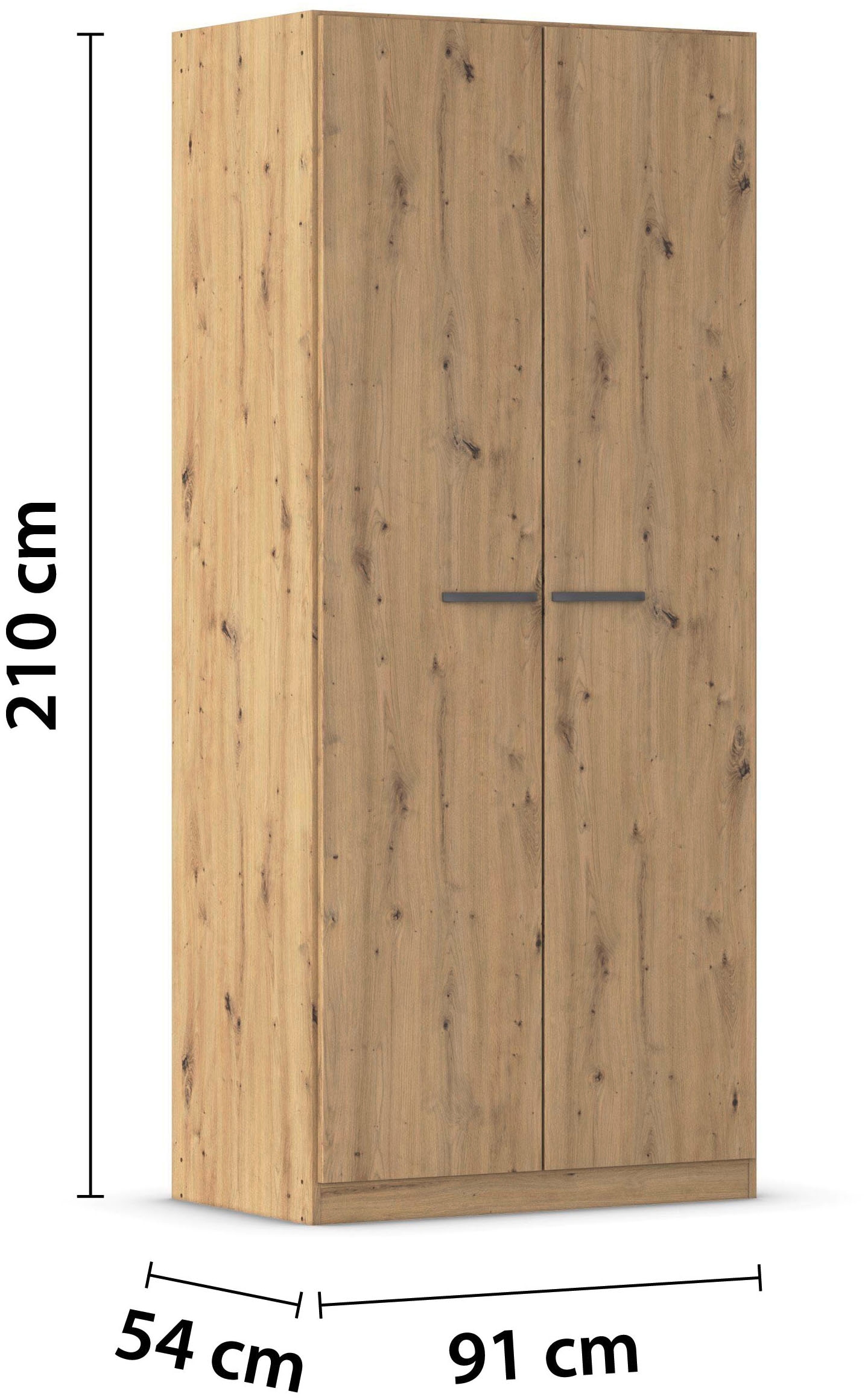 OTTO home Kleiderschrank »Mehrzweckschrank Aktenschrank Möbel Mietswohnung Schlafzimmer OTELI« erhältlich in Breiten 91-360 cm, ab Breite 136cm inkl. Innenschubladen,  mit zusätzlichen Einlegeböden, optional mit Spiegel MADE IN GERMANY