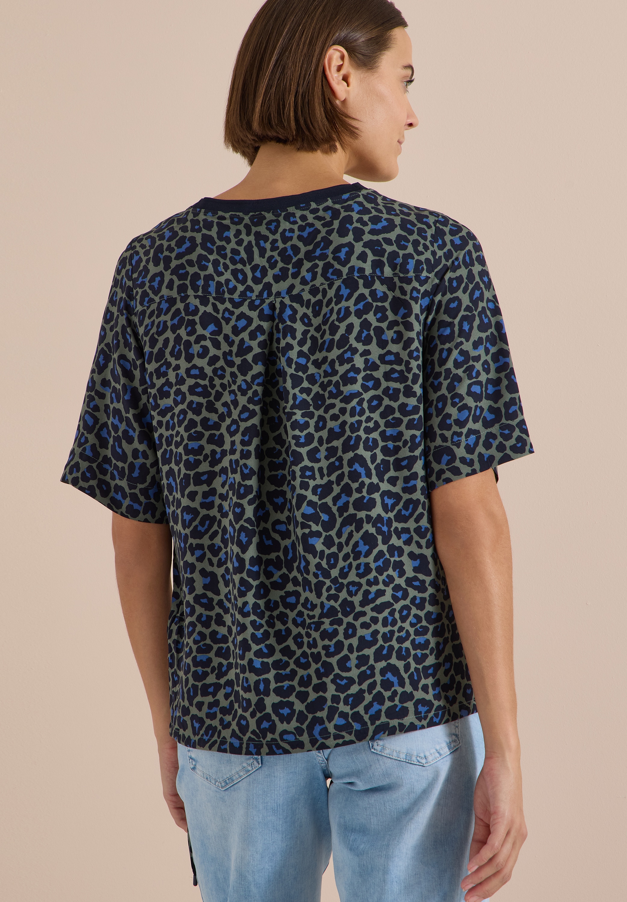 Cecil mit Animal-Print, Rundhalsausschnitt, Viskose