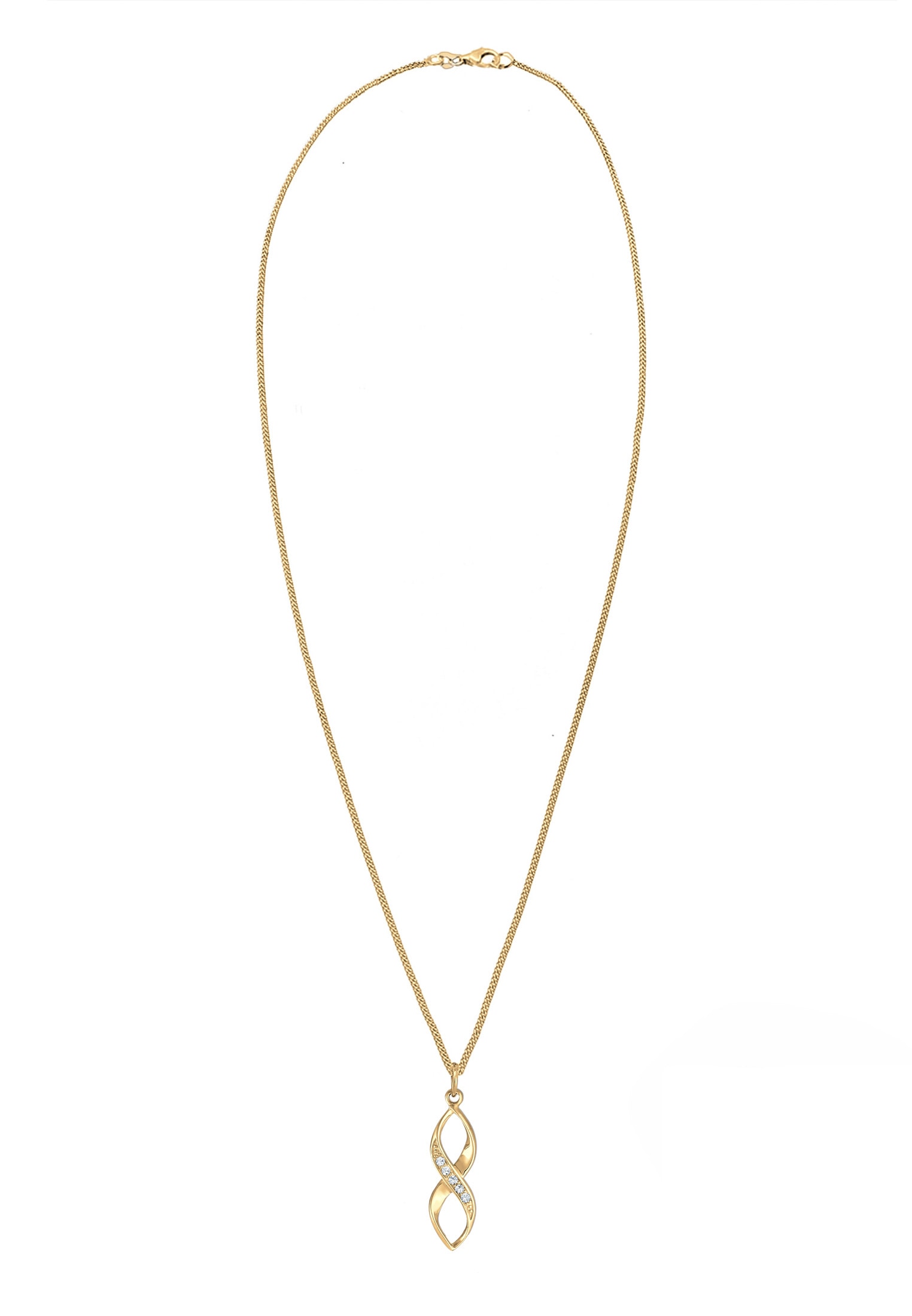Elli Silberkette »Halskette Infinity Kristalle Verziert 925 Silber«