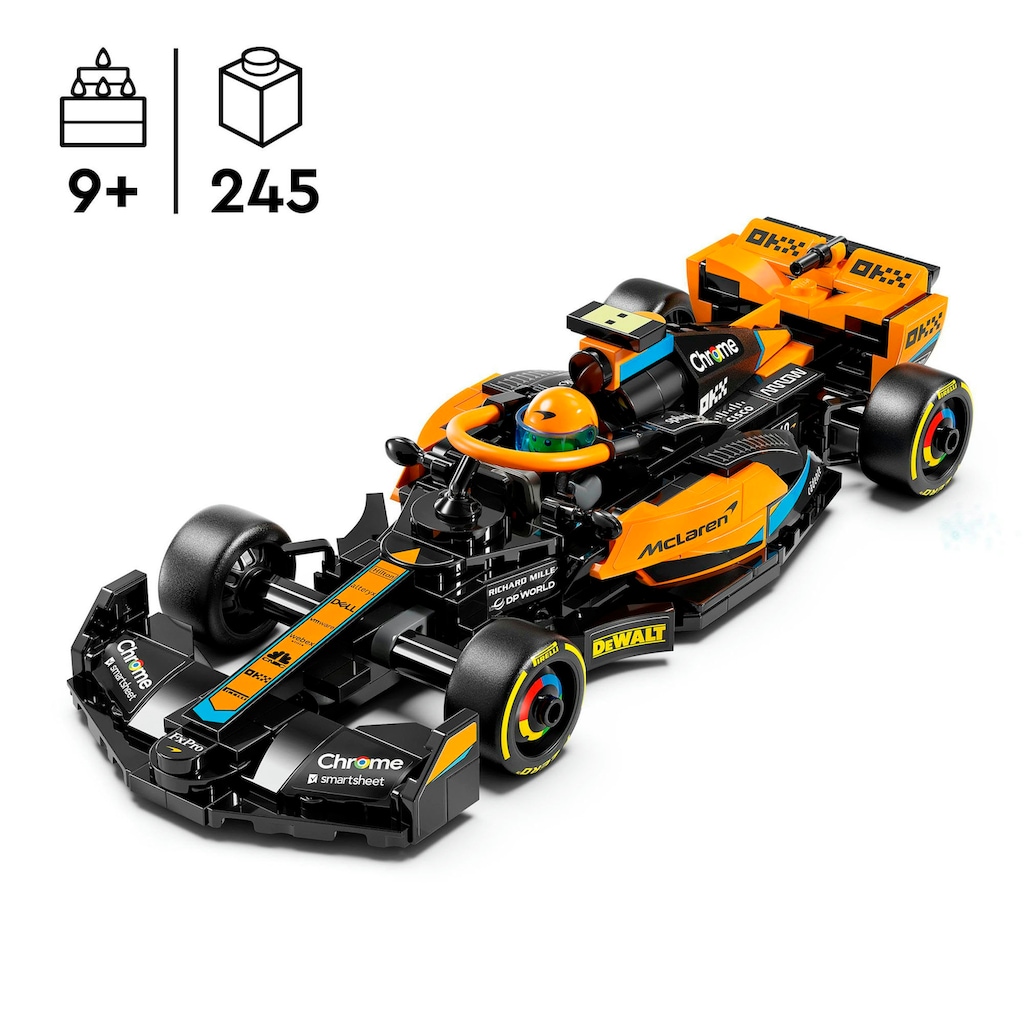 LEGO® Konstruktionsspielsteine »McLaren Formel-1 Rennwagen 2023 (76919), LEGO® Speed Champions«, (245 St.)