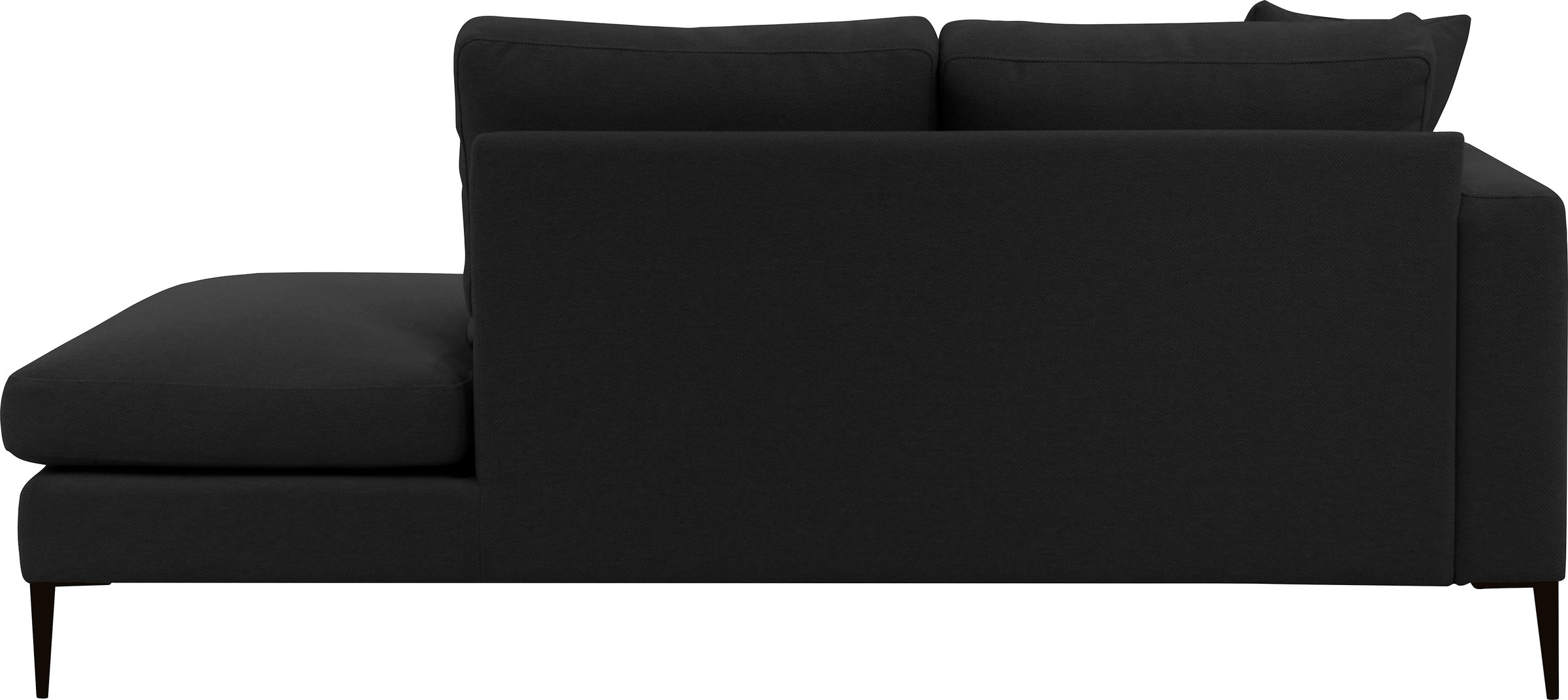 Leonique Recamiere »Cozy Chaiselongue, Maße B/T/H: 195/97/80 cm«, mit losen Kissen und Metallbeinen, Armlehne links oder rechts wählbar