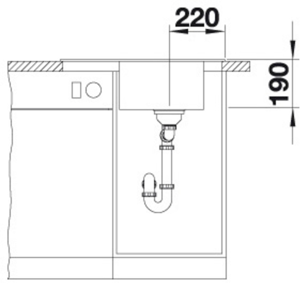 Blanco Granitspüle »ELON 45 S« 1 Stk. tlg. erhältlich in mehreren Farben, inklusive gratis Edelstahl-Tropfgitter