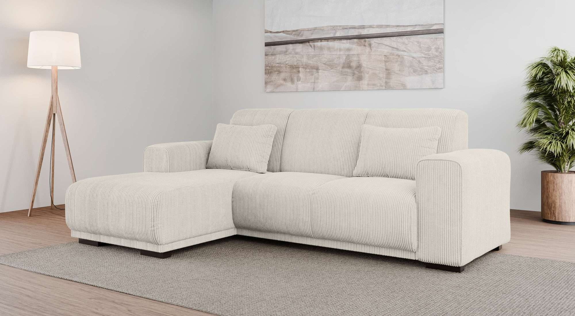 Home affaire Ecksofa »BORNHOLM L-Form, B: 234 cm - OTTO. Verlässliche Qualität.« Recamiere links oder rechts bestellbar, Wellenfederung, inkl. 2 Kissen