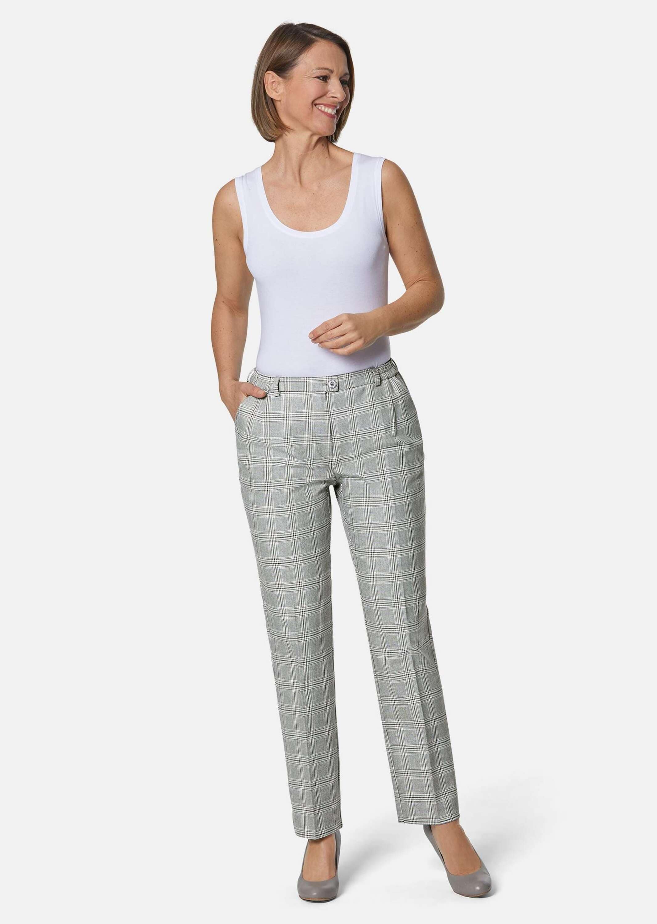 GOLDNER 2-in-1-Hose »Kurzgröße Karohose Carla«