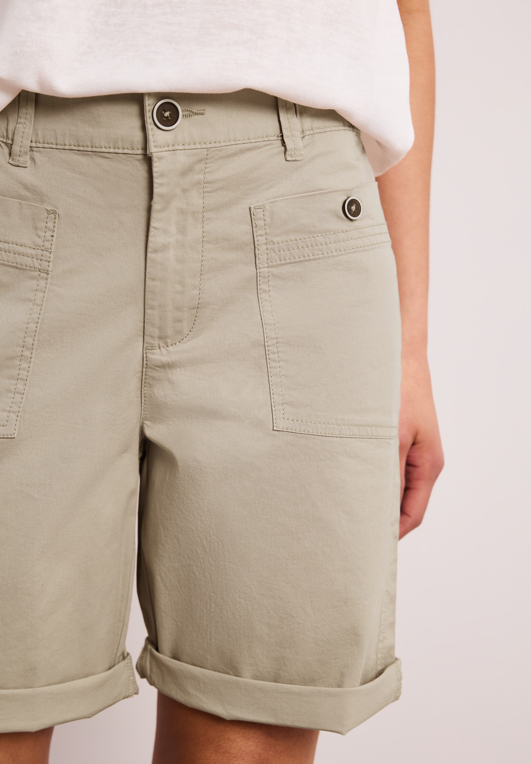 STREET ONE Bermudas »Style Yulius«  Sommershorts mit Turn-Up