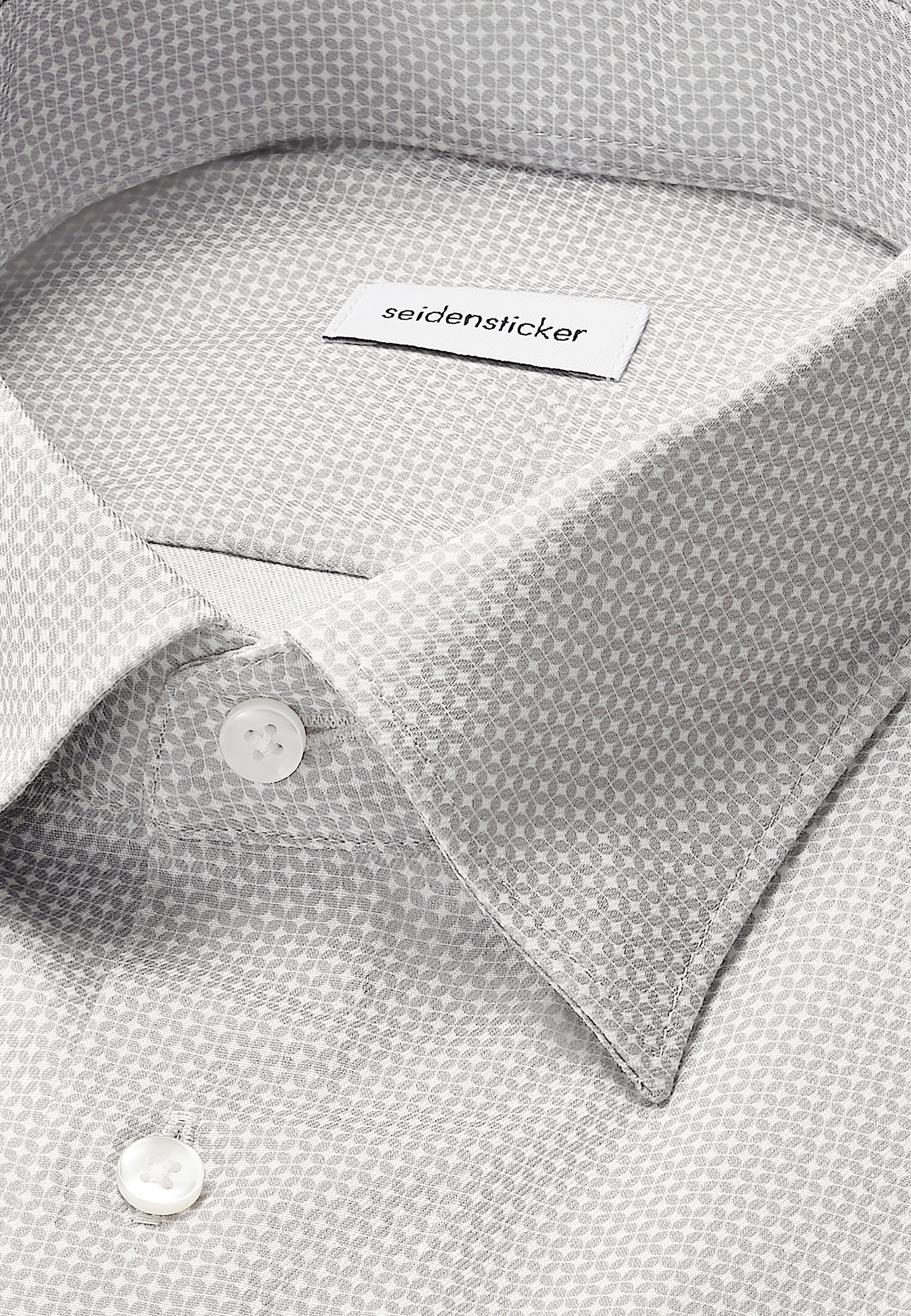 seidensticker Businesshemd »Schwarze Rose«, Slim 1/1 Covered-Button-Down-Kragen Druck