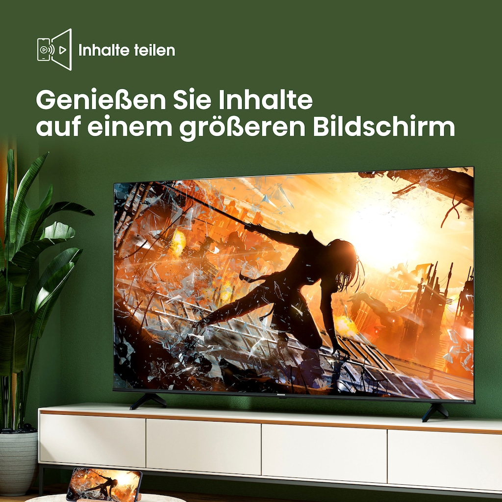 Hisense LED-Fernseher »55E61KT«, 139 cm/55 Zoll, 4K Ultra HD, Smart-TV, Smart-TV, Dolby Vision, Triple Tuner DVB-C/S/S2/T/T2