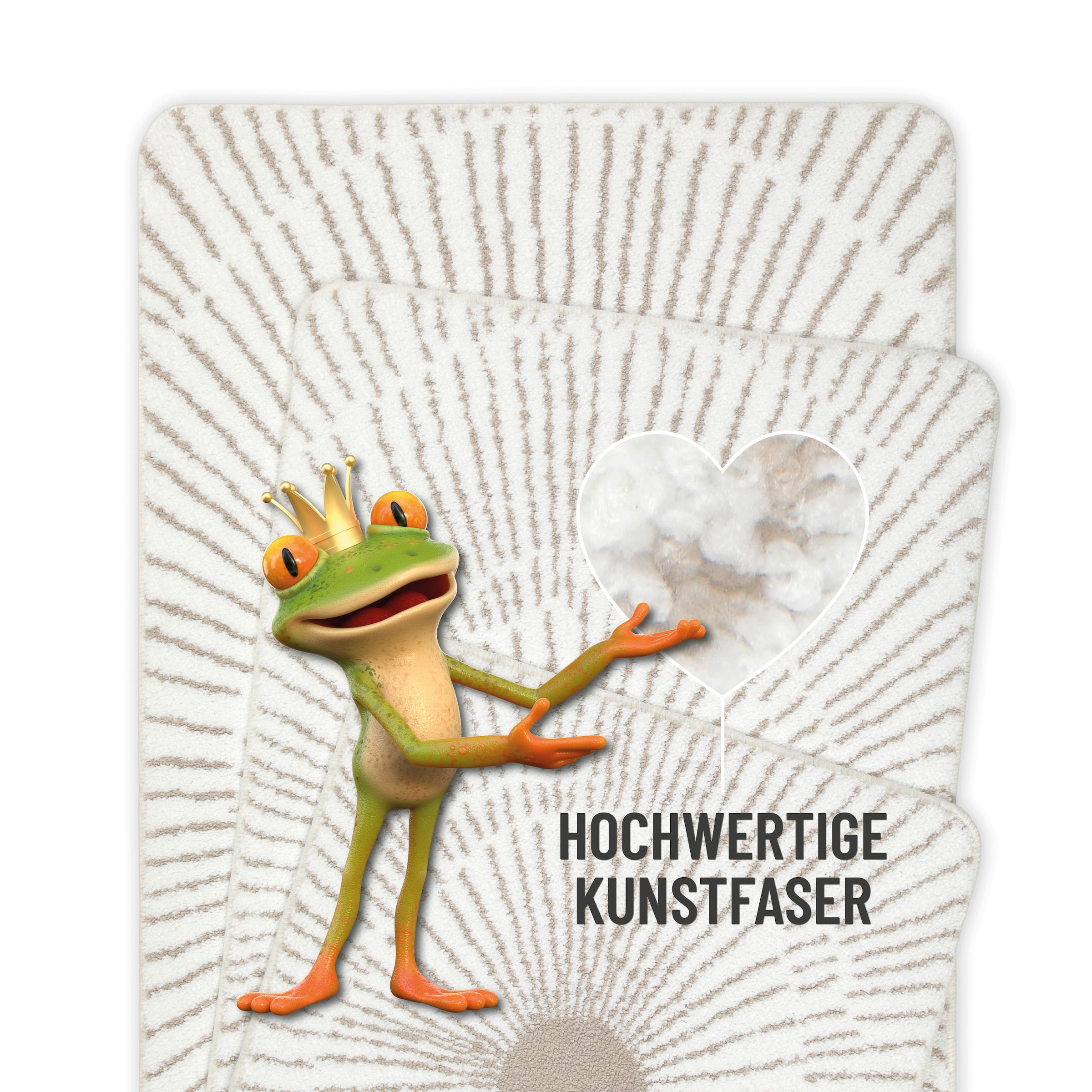 Wecon home Basics Badematte »Jasbeer«, waschbar, rutschfest, strapazierfähig, pflegeleicht mit Linien Design