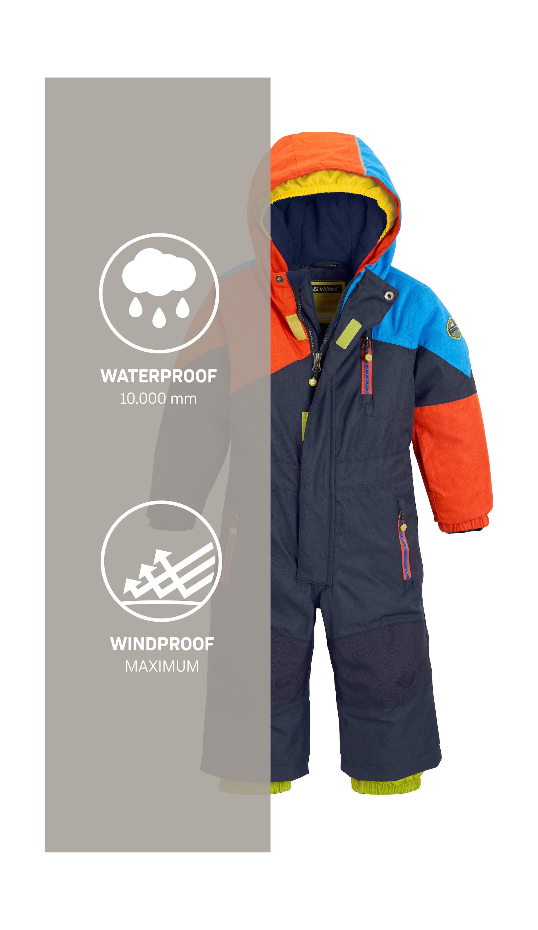 Killtec Skianzug »Kesley Mini«, Skioverall, wind-u wasserdicht, Fleece Innen