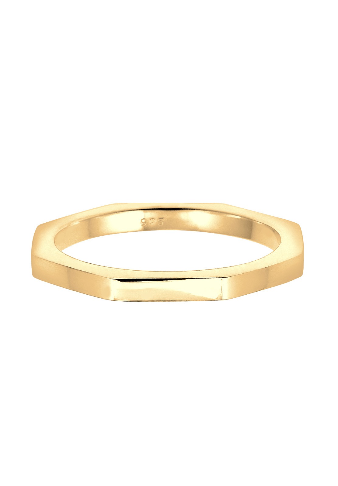 Elli Silberring »Ring Hexagon Geo Minimal 925 Sterling Silber«