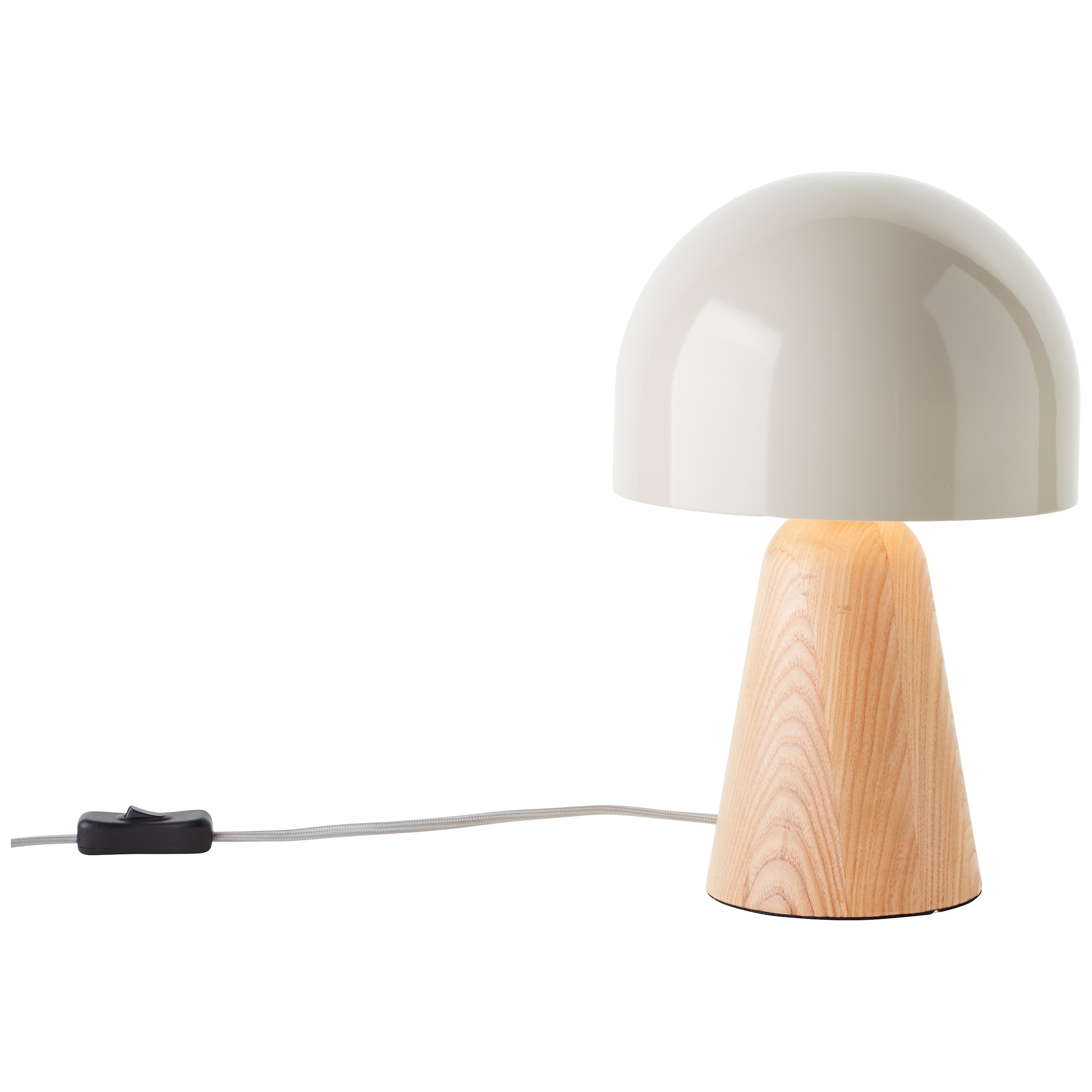 Brilliant Tischleuchte »Nalam«, 1 flammig, Leuchtmittel E14 | ohne Leuchtmittel, Pilz-Tischleuchte, 31 cm Höhe, Ø 20cm, E14, Holz/Metall