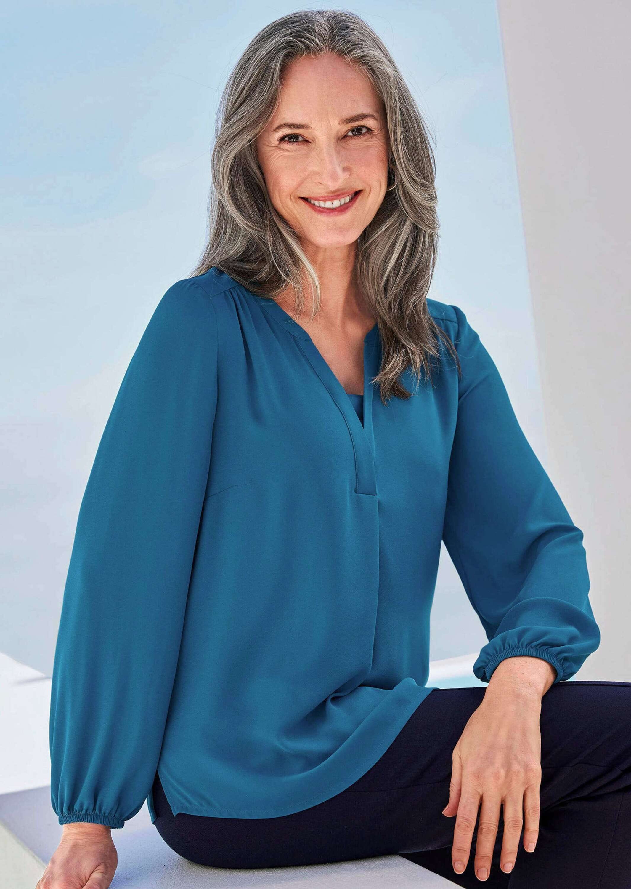 GOLDNER Tunika »Kurzgröße Bluse mit Tunika Ausschnitt«