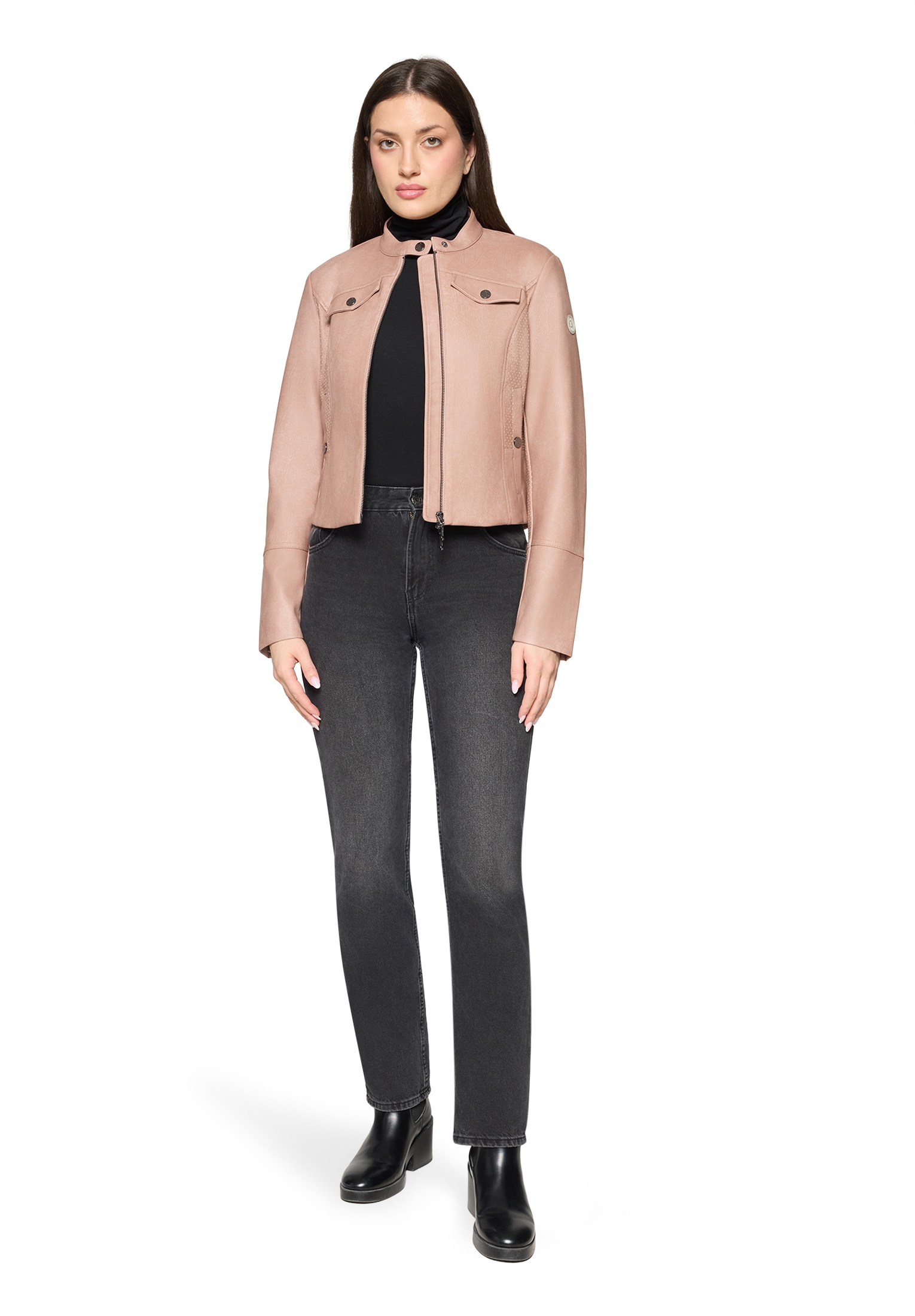 Amber & June Outdoorjacke »Casual-Jacke mit Stehkragen«