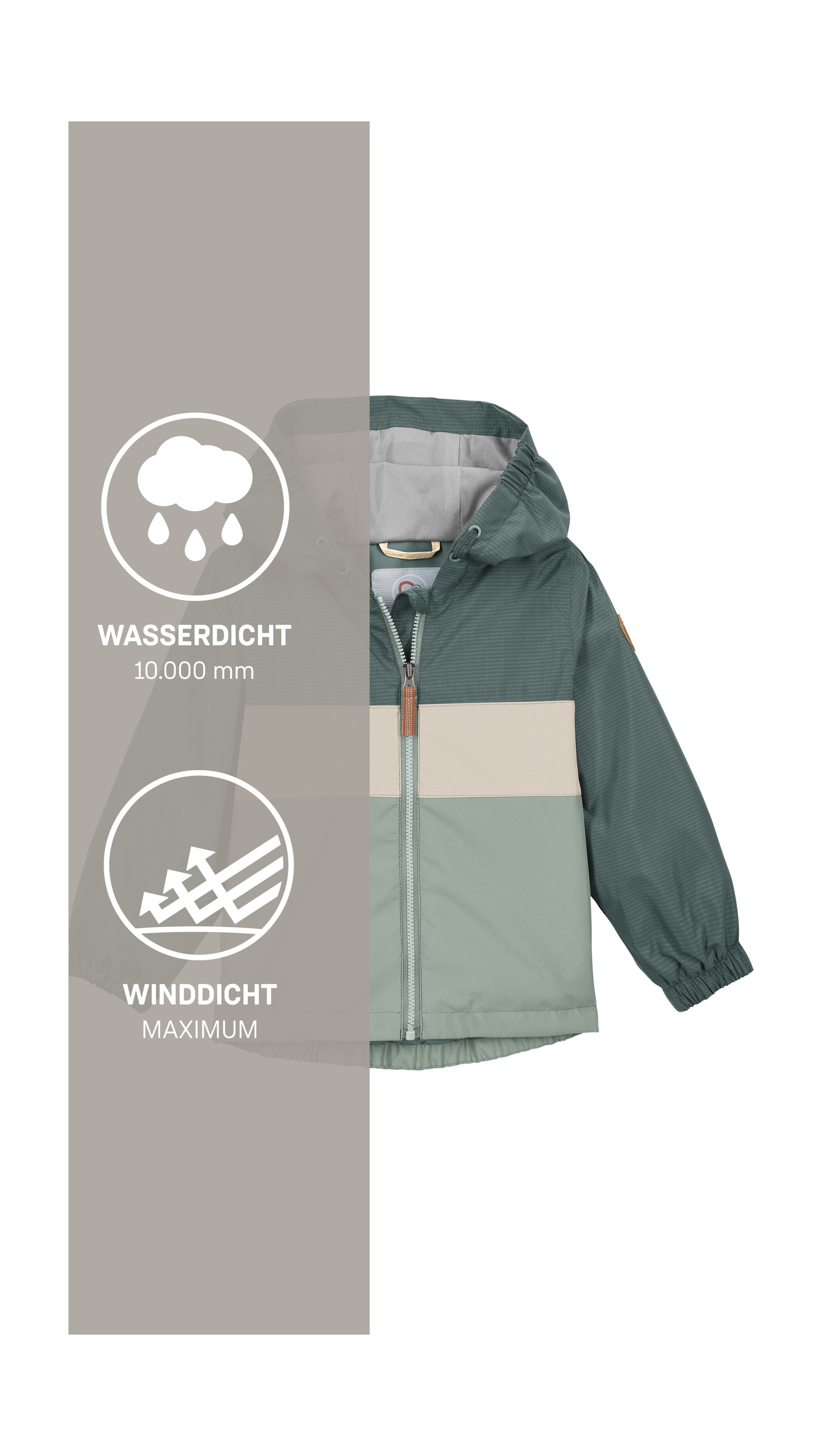 first instinct by killtec Funktionsjacke »FIOS 6 MNS JCKT« Wasser- und winddichte Kinderjacke mit Kinnschutz und Namensetikett