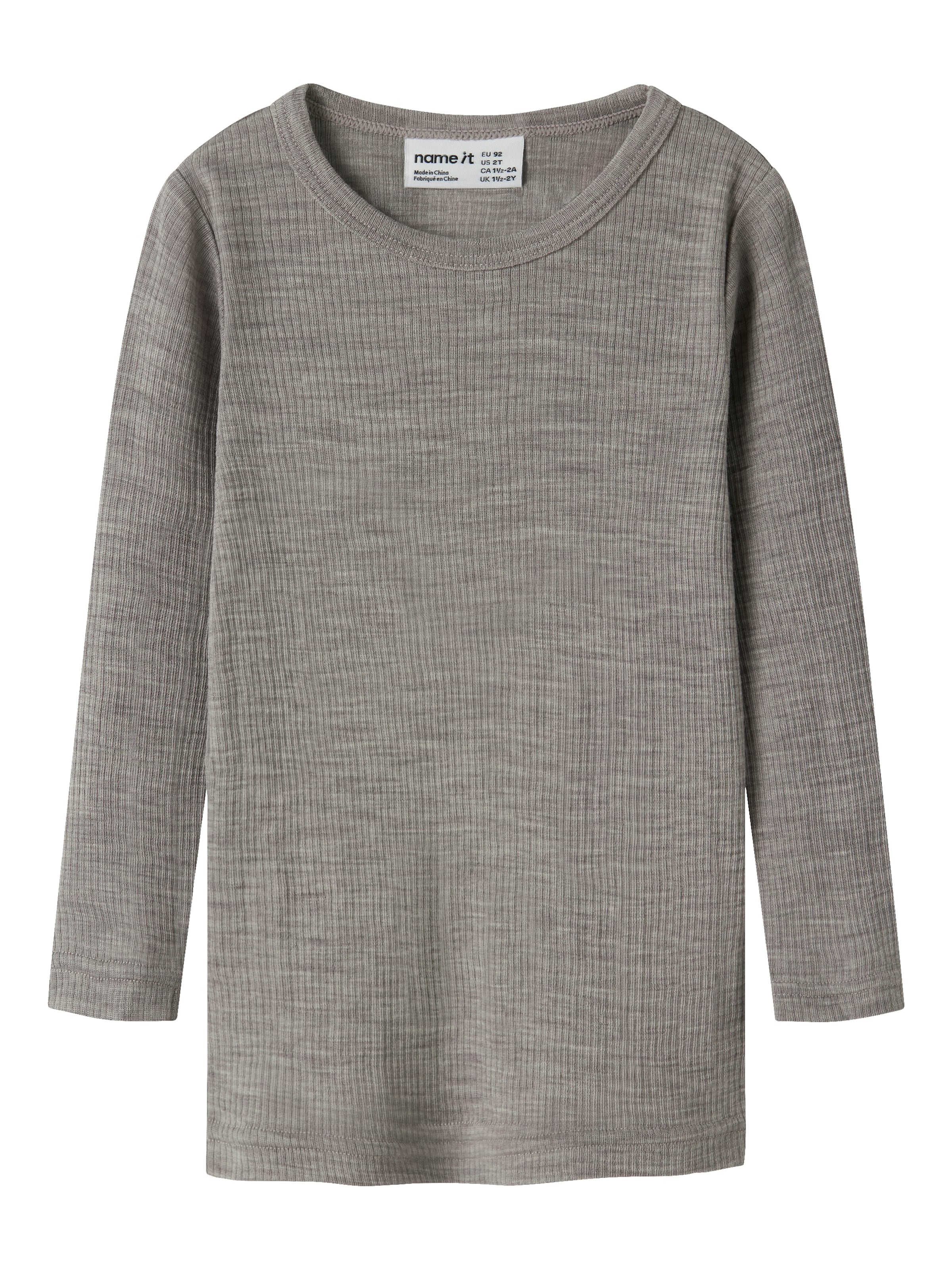 Name It Langarmshirt »NMNWAX WOOL RIB LS TOP NOOS« aus reiner Merinowolle