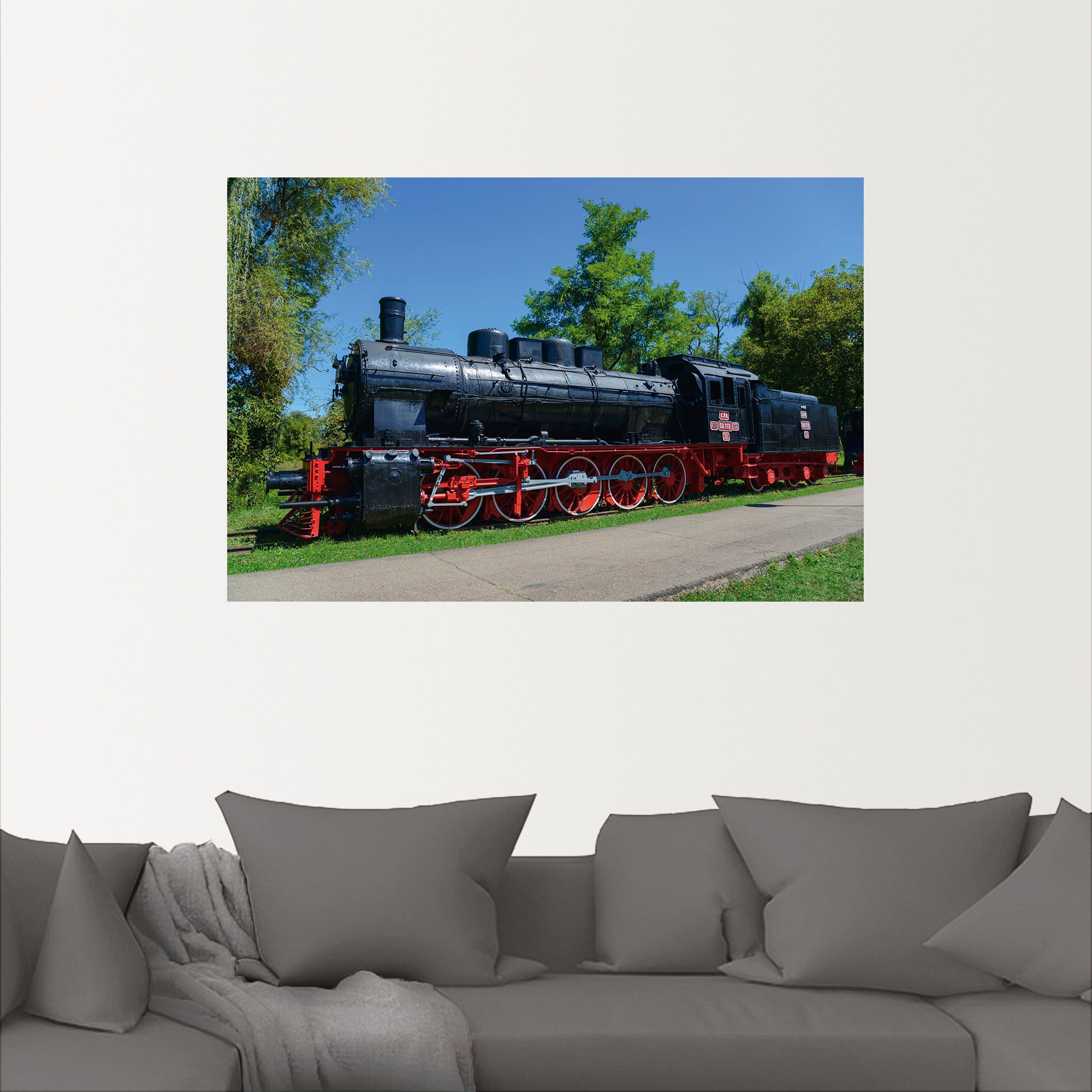 Artland Wandbild »CFR 50.115, Eisenbahn Museum, Resita«, Zugbilder, (1 St.), als Alubild, Leinwandbild, Wandaufkleber oder Poster in versch. Größen