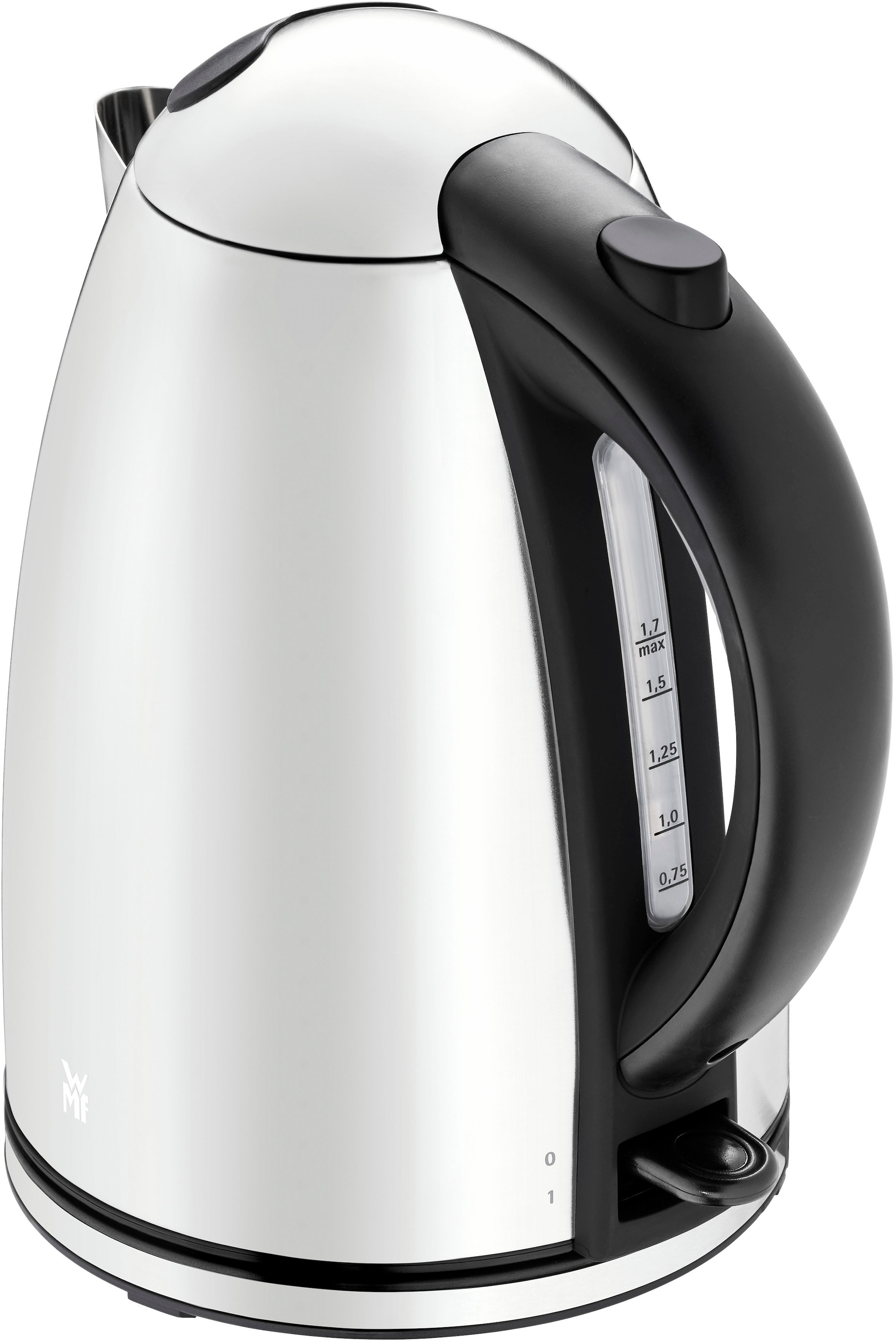 WMF Wasserkocher »Stelio Paper Grey«, 1,7 l, 2400 W, Cromargan, beleuchtete Wasserstandsanzeige, 2400 Watt