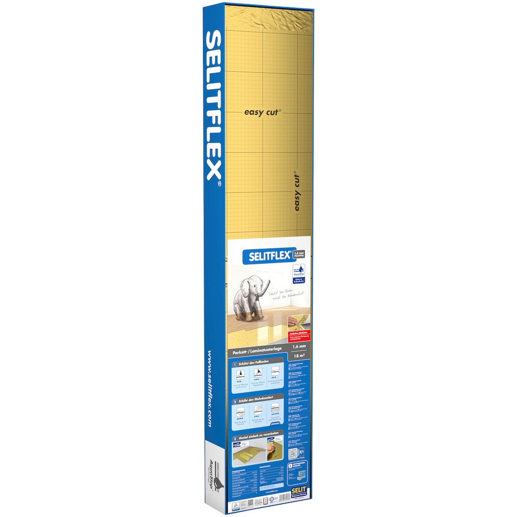 Selit Trittschalldämmplatte »SELITFLEX«, für Fußbodenheizung geeignet, faltbar,mit Tape