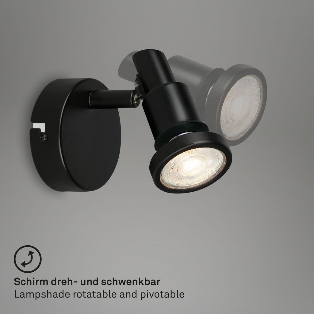 Briloner Leuchten LED Wandstrahler »LED Spot 1-flammig, Metall, schwarz«