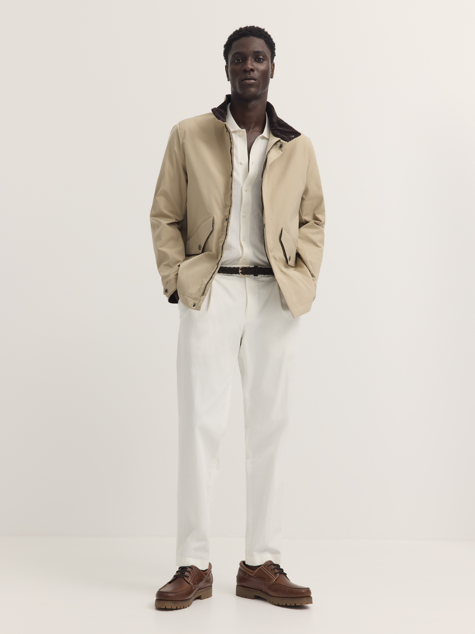 bugatti Kurzjacke »Natural Oxford« wasserabweisend mit Cord-Details