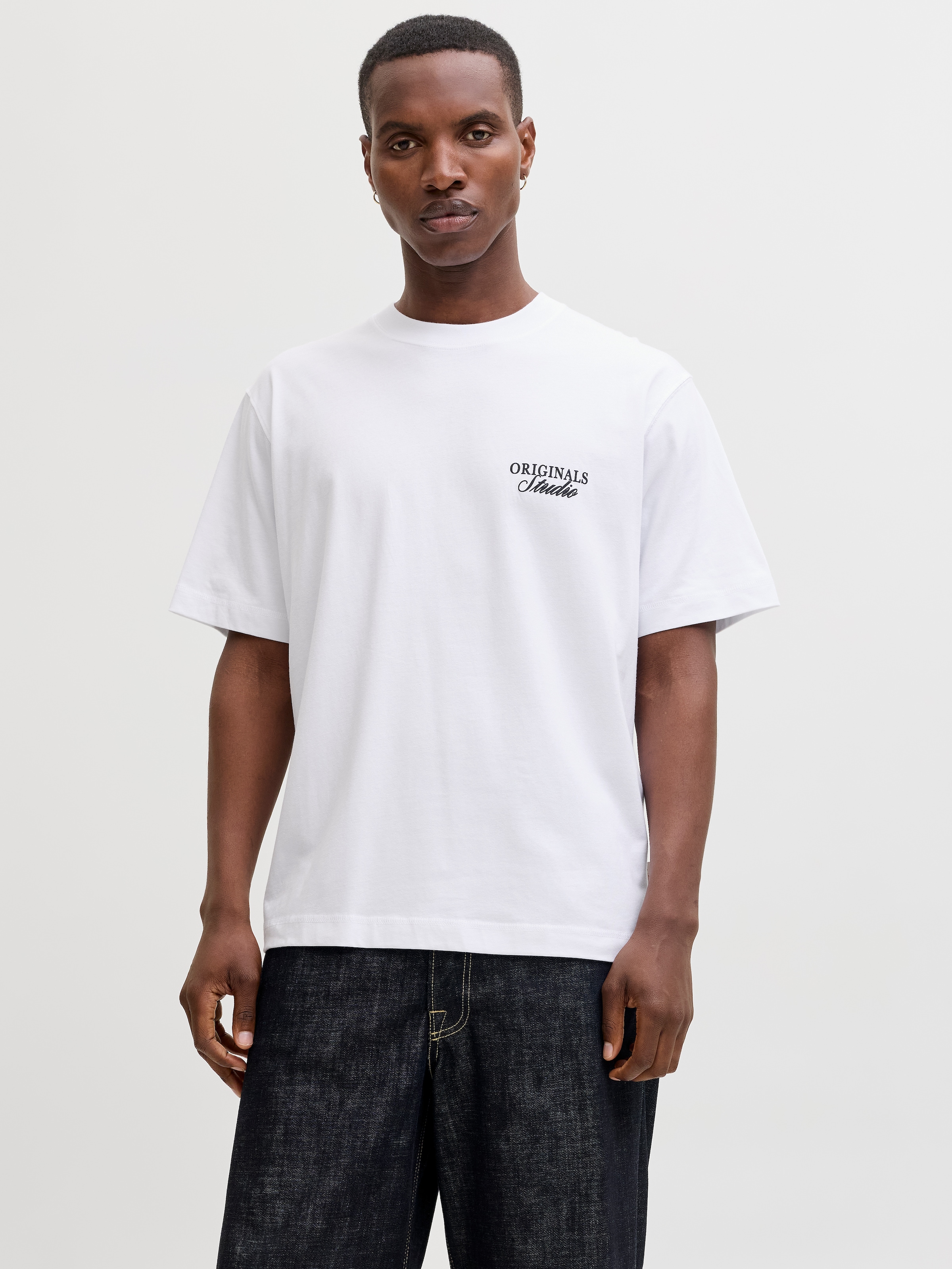 Jack & Jones Rundhalsshirt »JORNORREBRO TYPO TEE SS CREW NECK NOOS« Baumwolle, relaxed fit