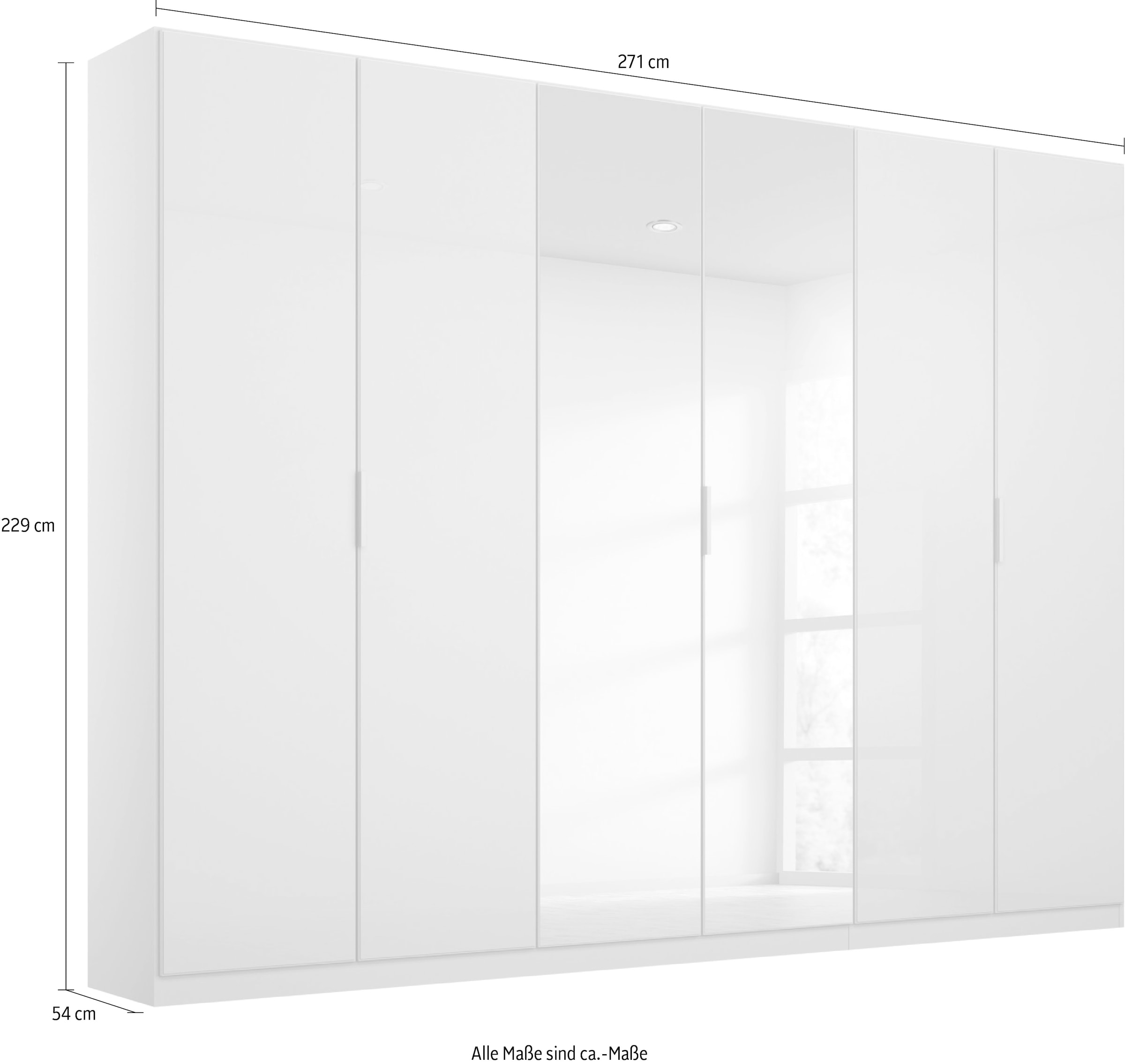 rauch Drehtürenschrank »Koluna«, Glasfront mit OTTO inkl. Spiegel, online bei extra Böden Innenschubladen sowie 2