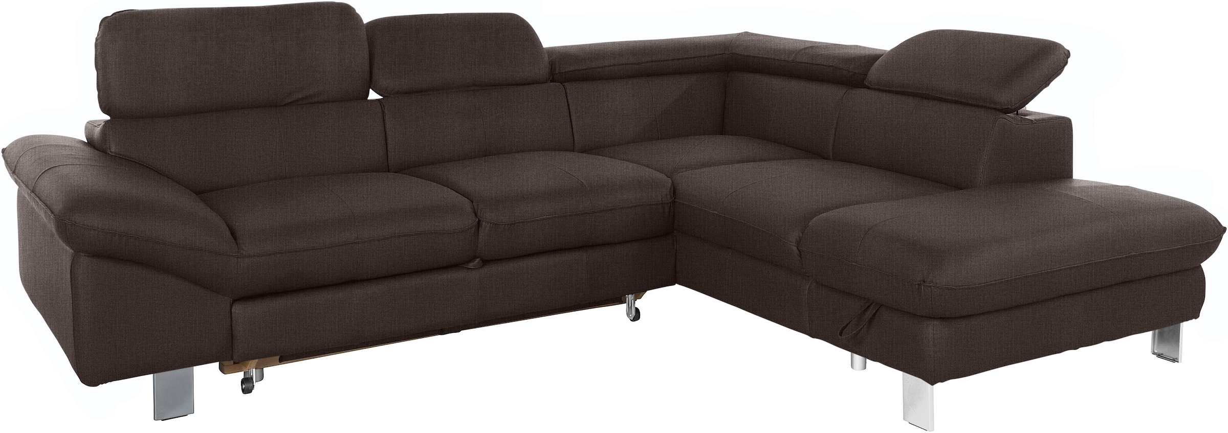 COTTA Ecksofa »Driver L-Form«, mit Kopfteilverstellung, wahlweise mit Bettfunktion & Bettkasten