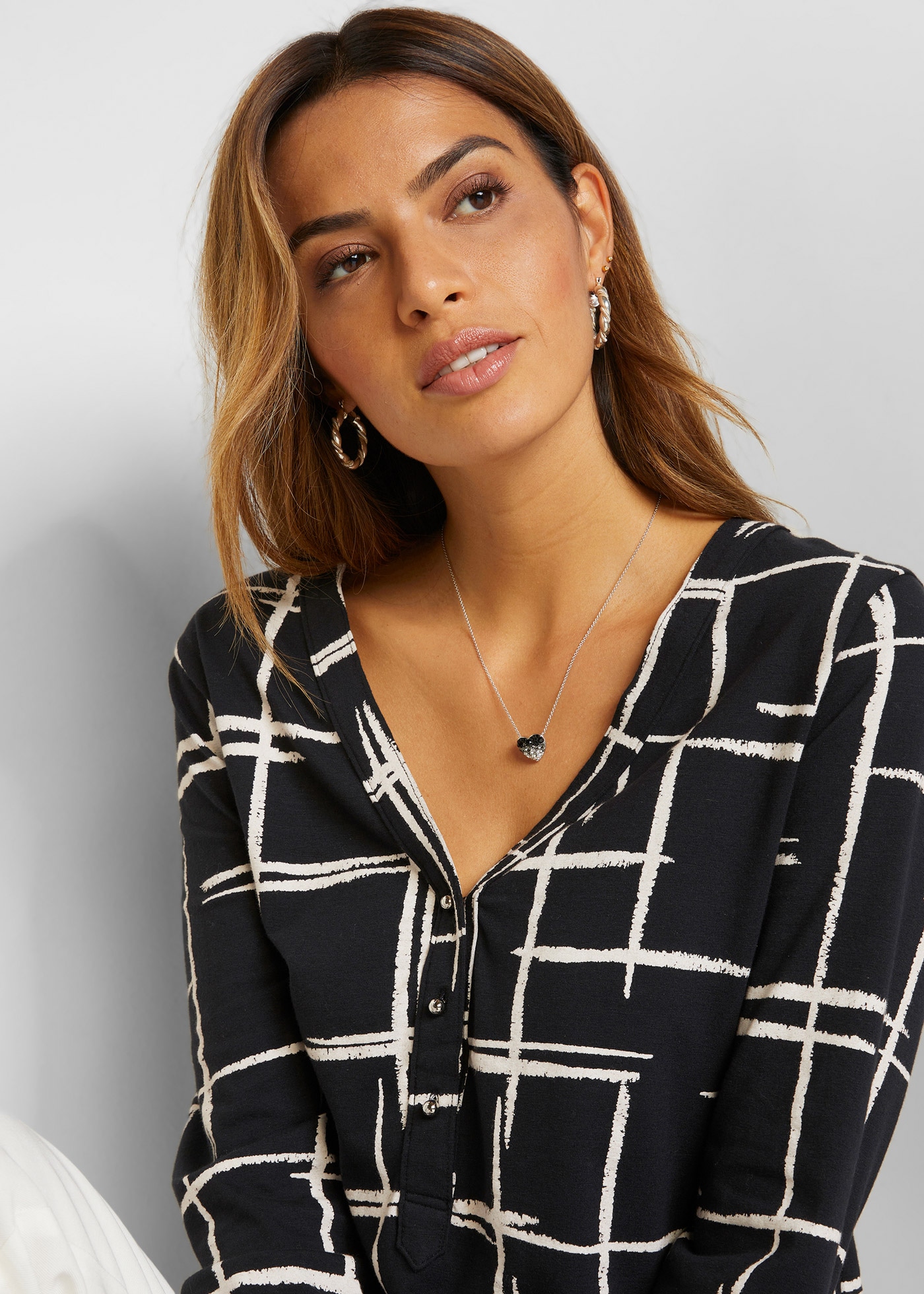 bonprix Blusenshirt Longshirt