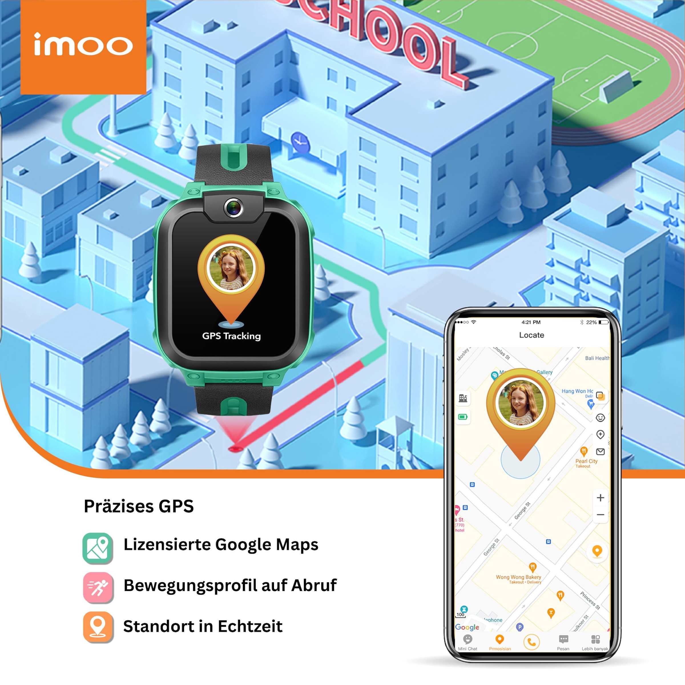 Imoo Smartwatch »Watch Phone Z1 Kinder« (3,3 cm / 1,3 ″)