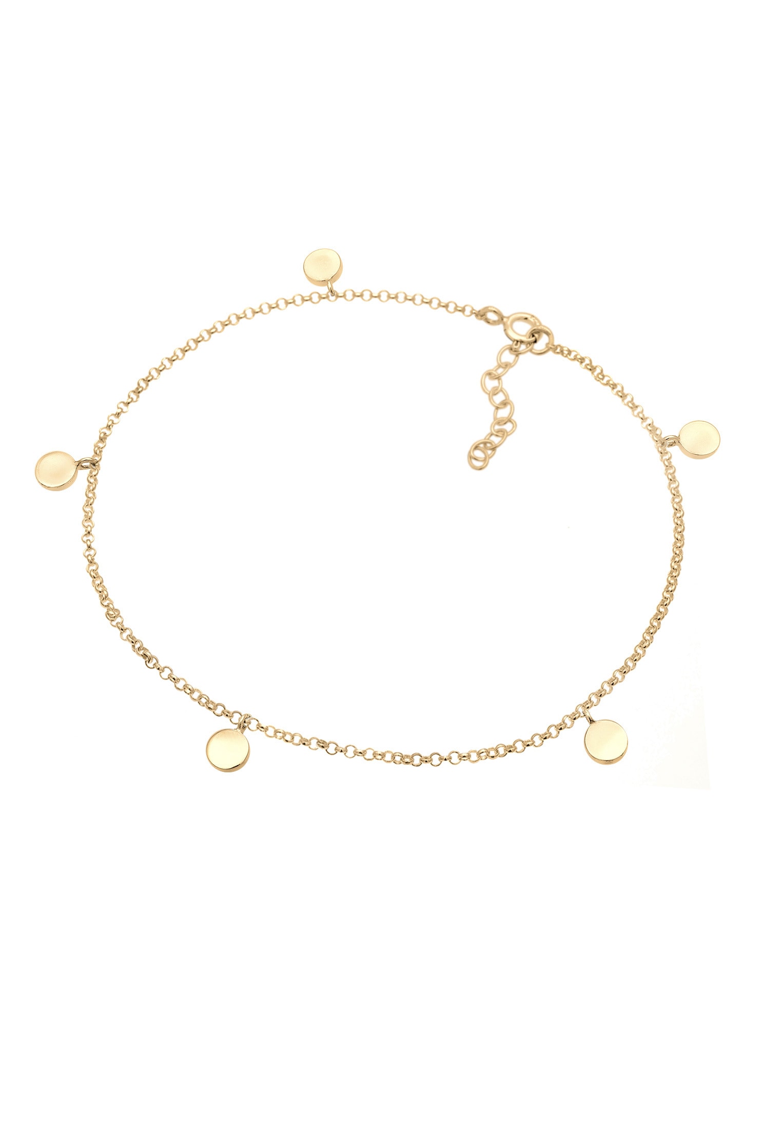 Elli Fußkette »Fußschmuck Fußkette mit Plättchen Sommer 925er Silber«
