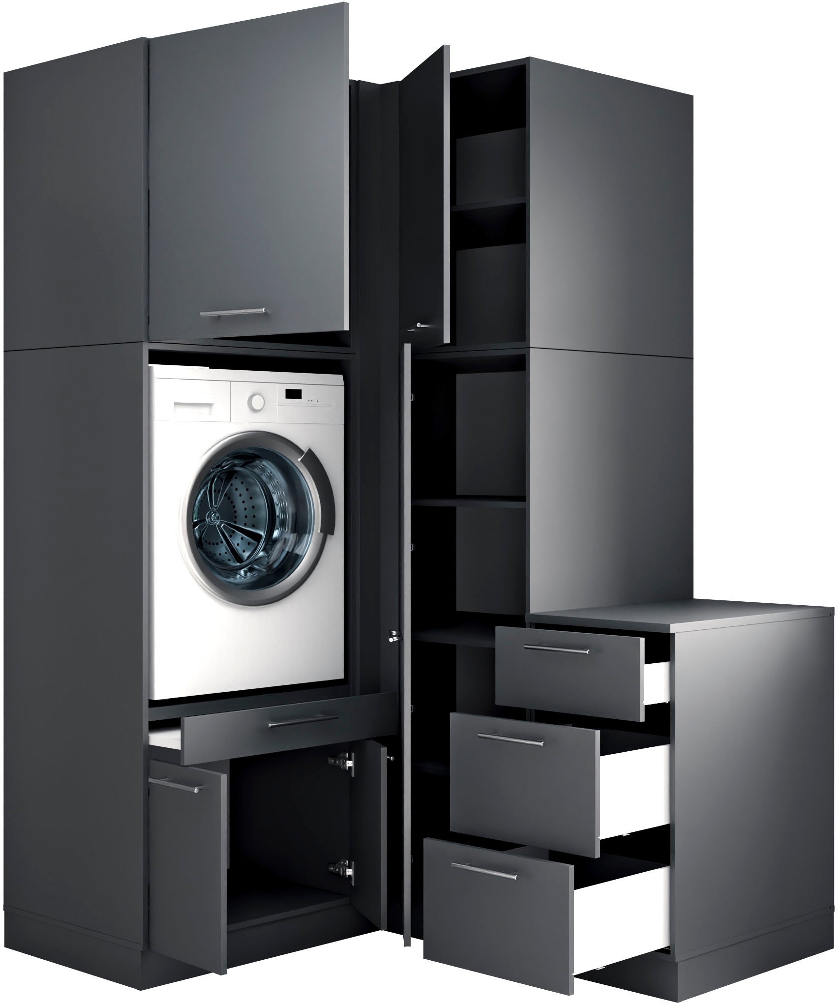 Laundreezy Mehrzweckschrank-Set »Laundreezy, 5-tlg. Mehrzweckschrank-Set B/H/T 150/238/68 cm« 5 Stk. tlg.