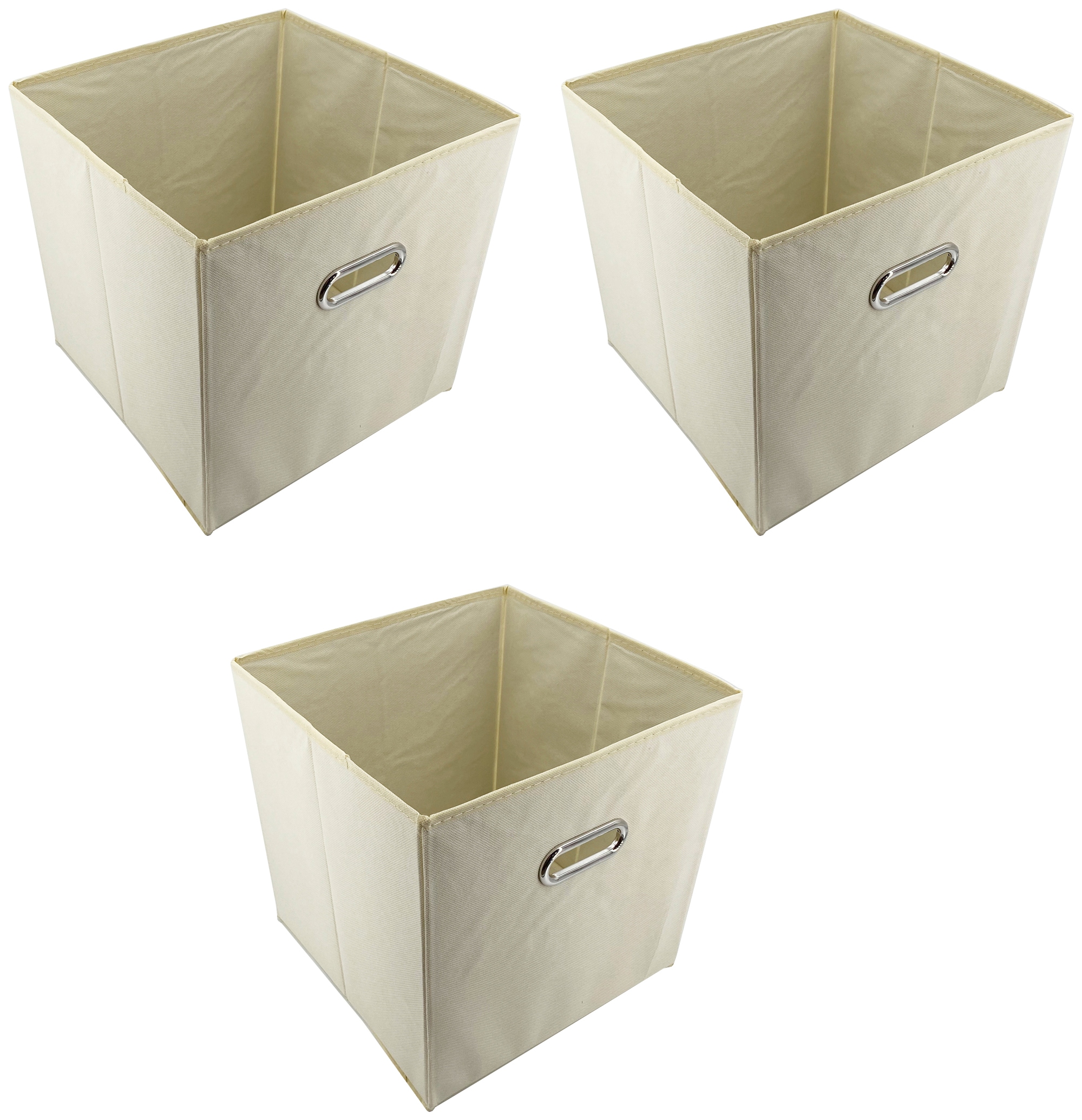 Adob Aufbewahrungsbox »Faltboxen« Inklusive Haltegriff in beige, Größe B/H/T: 31 cm x 31 cm x 31 cm