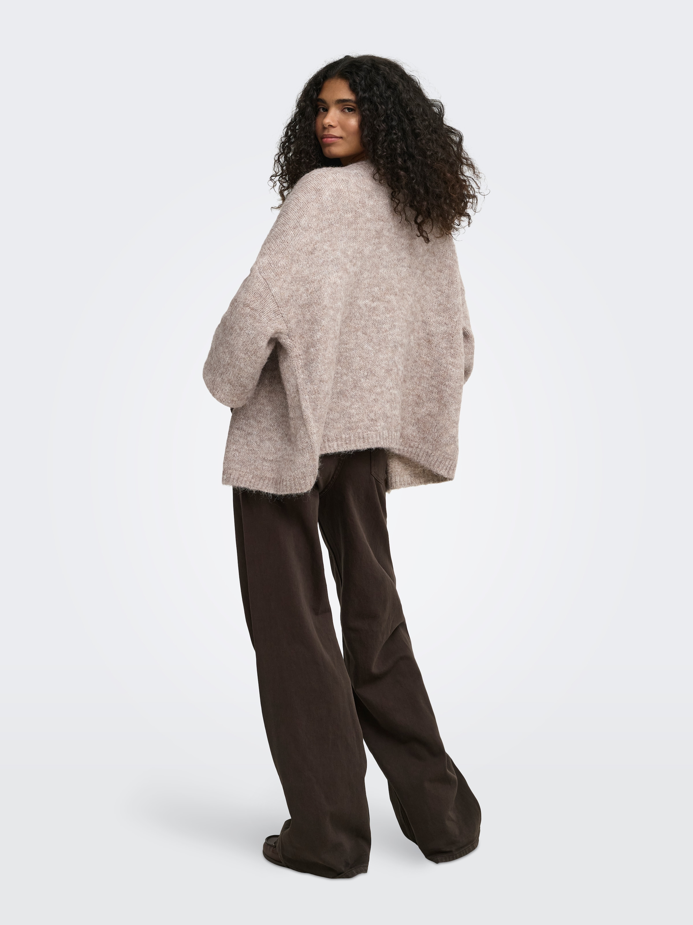 ONLY Strickjacke »ONLNELLIE LS OPEN CARDIGAN KNT« Materialmix, regular fit