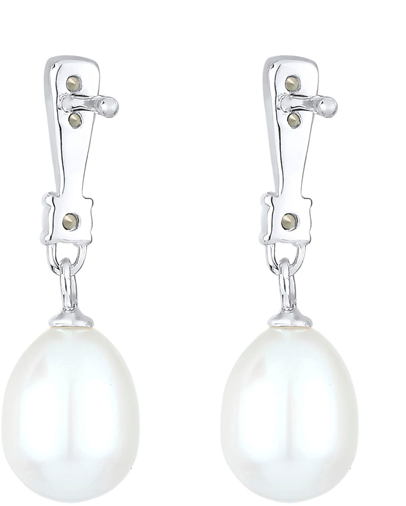Elli Paar Ohrstecker »Schmuck Geschenk Silber 925 Ohrringe, 0311292013«, mit Glasstein - mit Süßwasserzuchtperle
