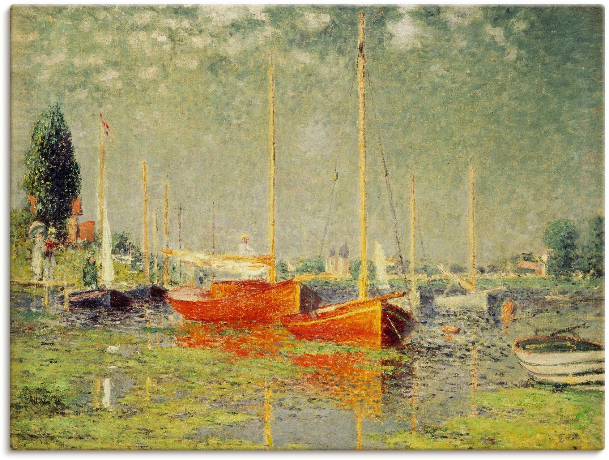 Artland Wandbild »Die roten Boote Argenteuil. 1875«, Boote & Schiffe, (1 St.), in vielen Größen & Produktarten - Alubild / Outdoorbild für den Außenbereich, Leinwandbild, Poster, Wandaufkleber / Wandtattoo auch für Badezimmer geeignet